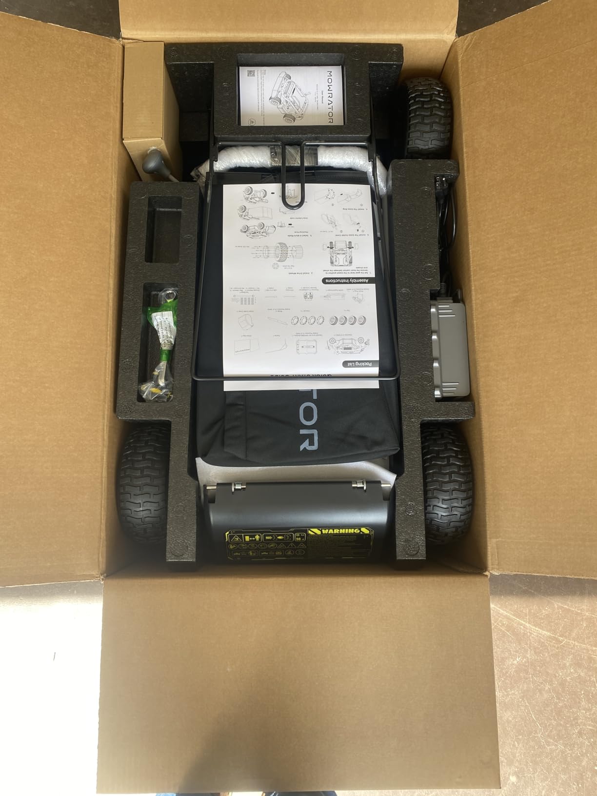 Mowrator S1 4WD 12Ah Remote Control Lawn Mower, All-Season Yard Care, 75% (37) Slope Climbing, 21