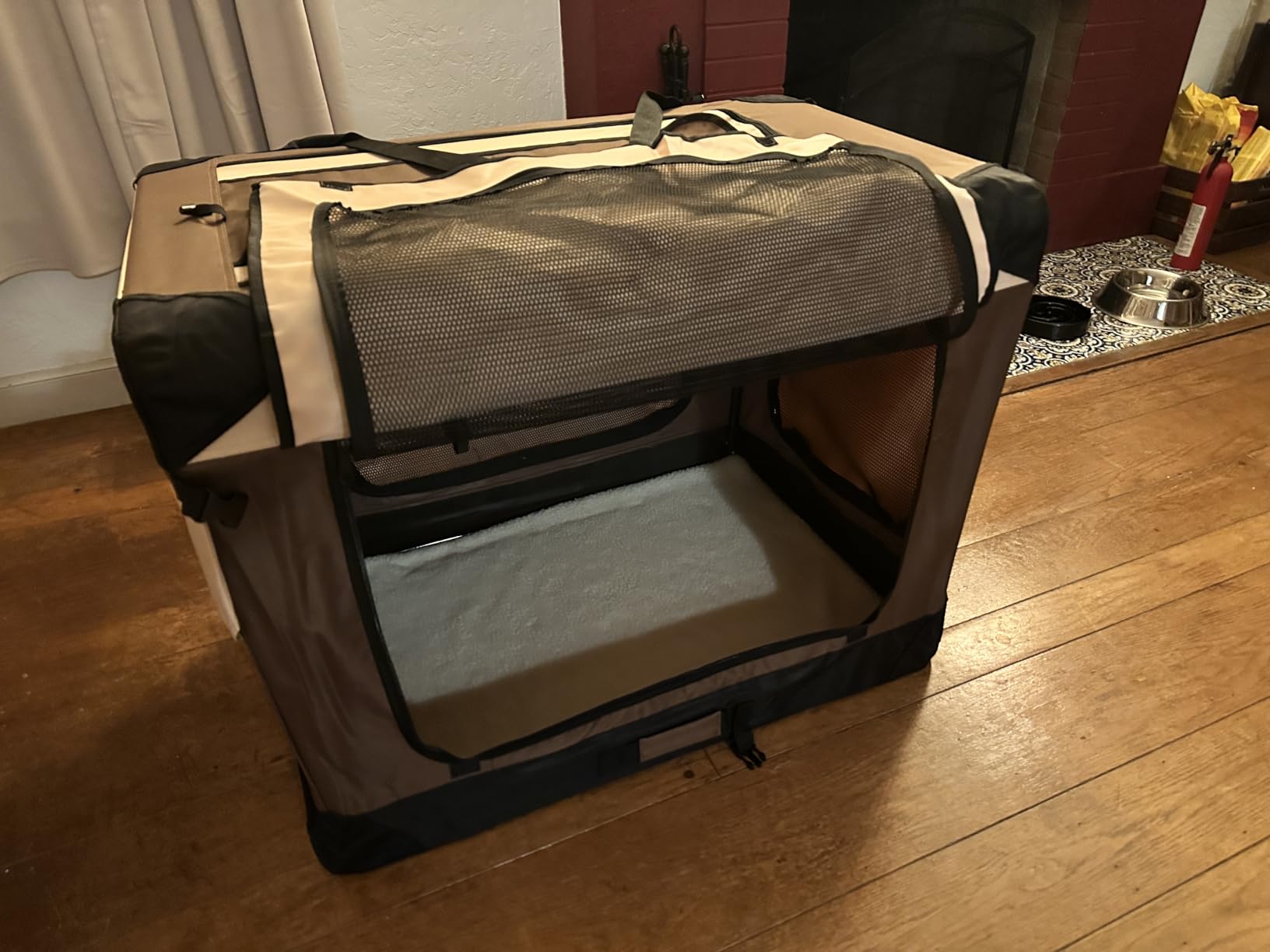 EliteField 3-Door Folding Soft Dog Crate with Carrying Bag and Fleece Bed (2 Year Warranty), Indoor & Outdoor Pet Home (36