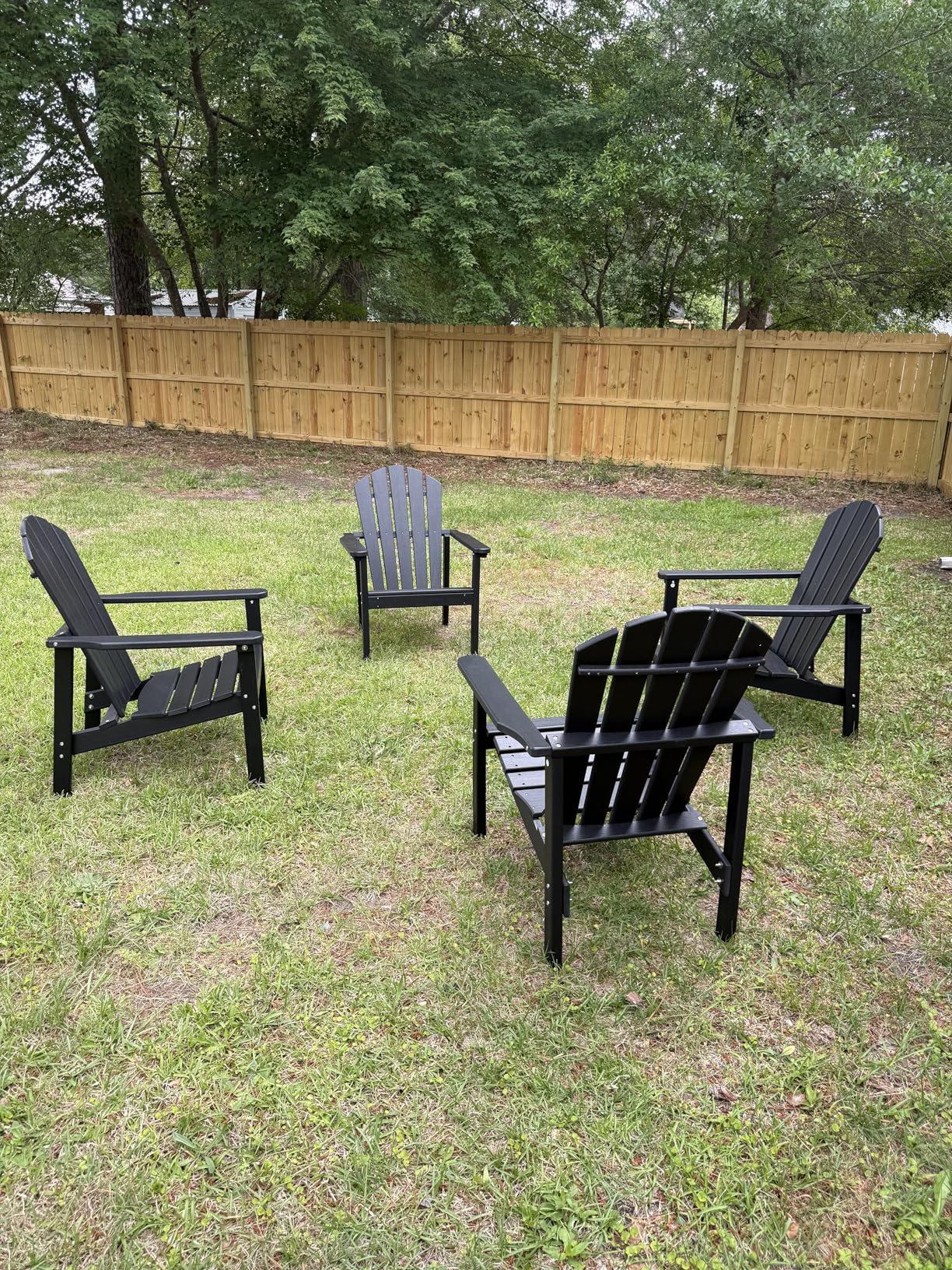 nevilywood Compact Stackable Adirondack Chairs, All Weather HDPE, 380lb, Aruba | 26.3