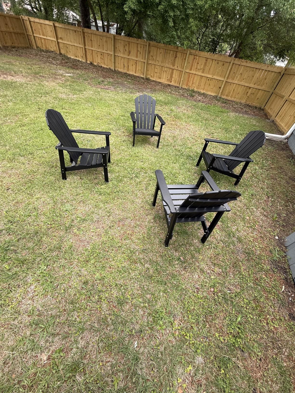 nevilywood Compact Stackable Adirondack Chairs, All Weather HDPE, 380lb, Aruba | 26.3