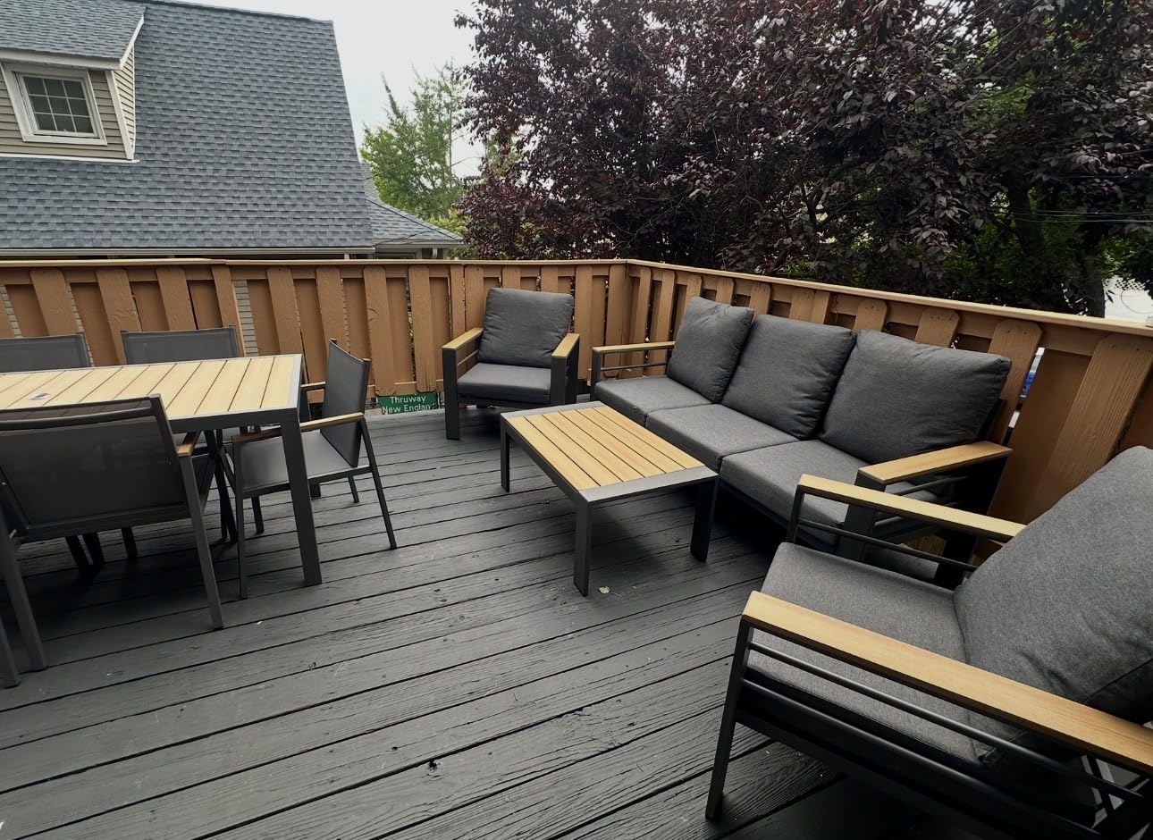 Aoxun Patio Furniture Set, 5 Piece Aluminum Patio Sets with 5