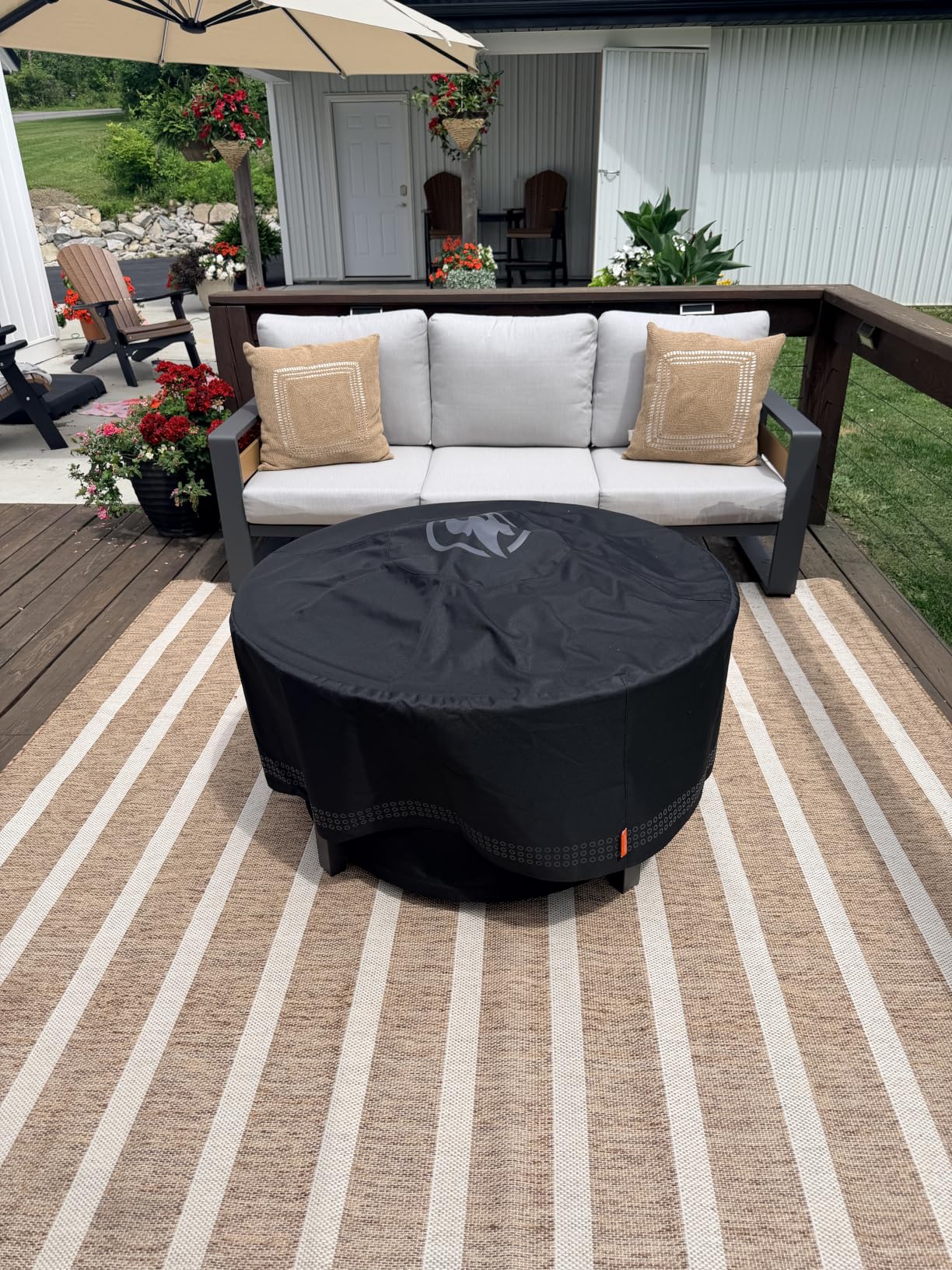 ZANDOR Aluminum Outdoor Patio Furniture-1 Pcs 3-Seat, Dark Gray | Rustproof, High weight capacity, Water-repellent, Washable Cover, All-Weather Resistant, Easy clean, for Poolside Backyard Deck customer photo 1