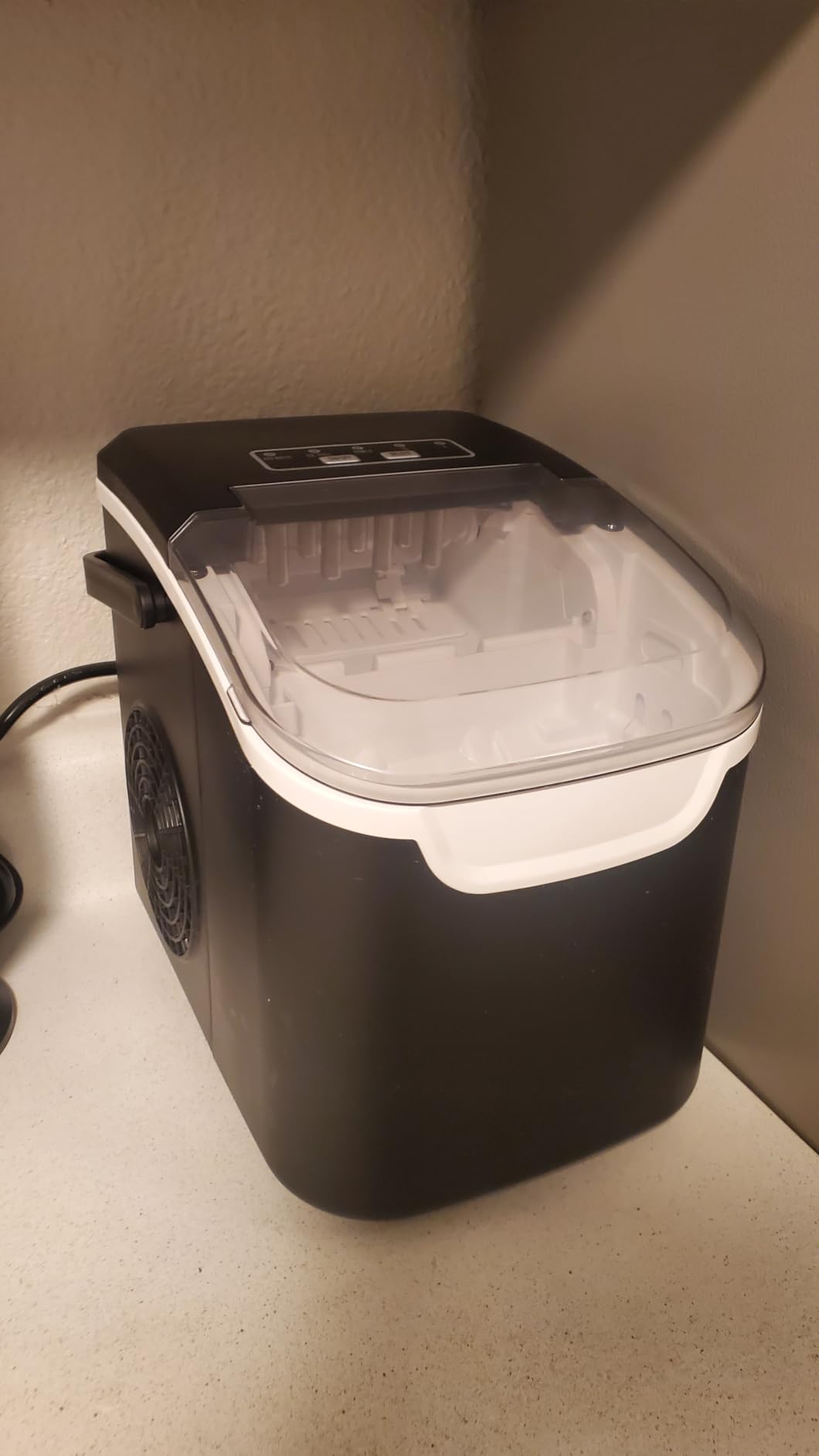 Countertop Ice Maker Machine, 8 Ice Cubes in 6 mins, 26lb/Day Ice with 2 Sizes- Portable Mini, Energy Saving & Basket/Scoop for Home/Party/Travel/Camping/Bar,Black customer photo 2