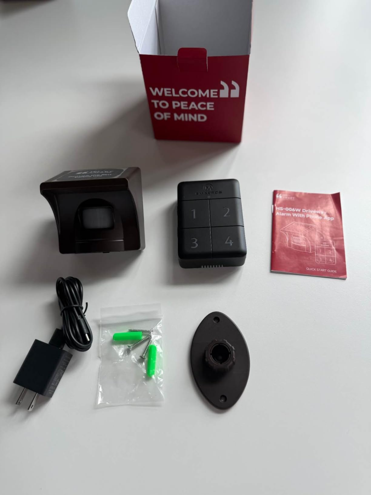 eMACROS Pro 4 Smart Solar Driveway Alarm (2.4G Wi-Fi Only) - App Push Notifications, 1/2 Mile Wireless Range Motion Sensor & Rechargeable Base Station with 3-Day Backup (No Camera) customer photo 1