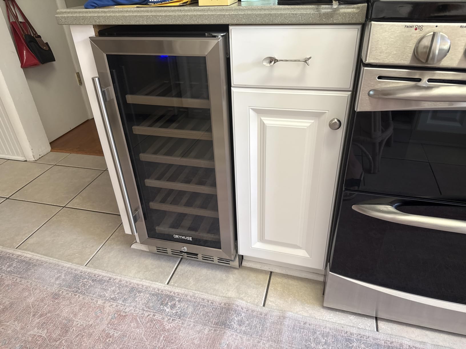 15 Inch Wine Cooler Under Counter, 30 Bottle Dual Zone Wine Fridge with Stainless Steel Glass Door, Built-In or Freestanding Wine Cellar with Digital Temperature Control for Home, Kitchen, or Office customer photo 2