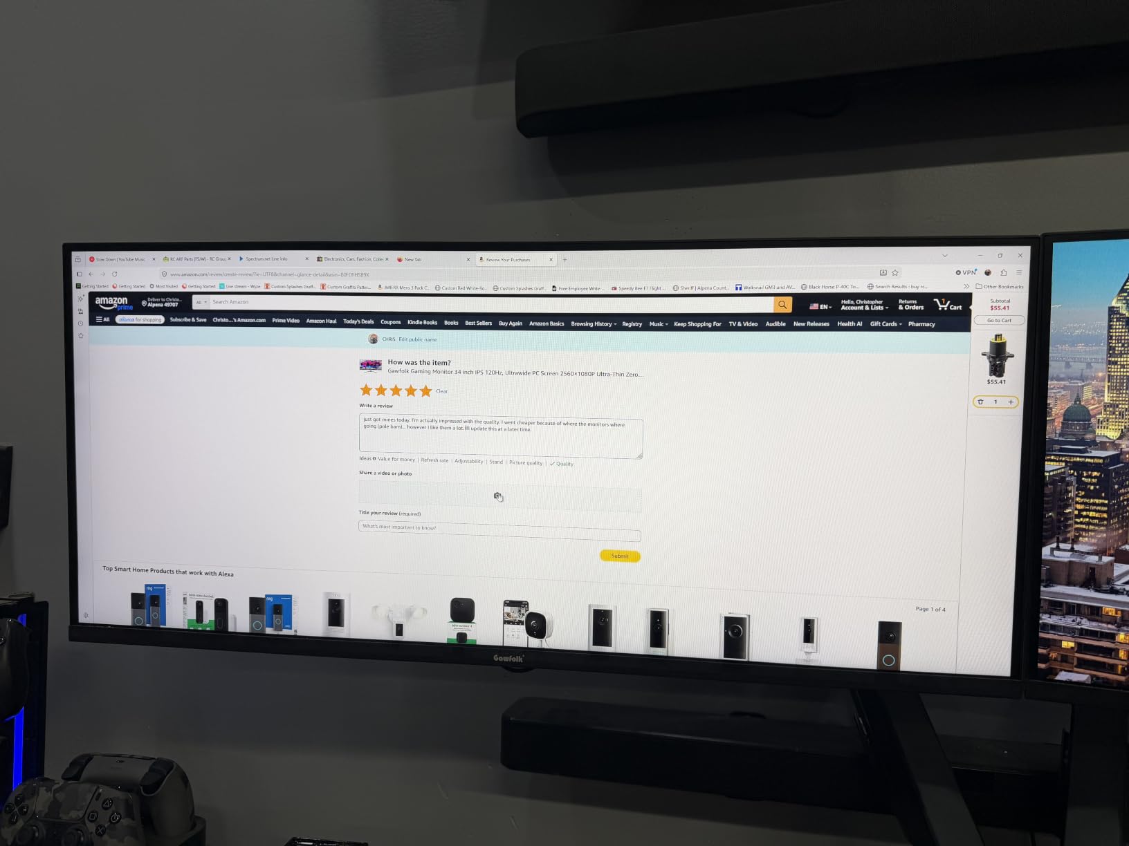 Gawfolk 27 Inch 4K Monitor IPS 60Hz, UHD 3840 x 2160p PC Monitors, Computer Display for Home & Office, Support HDMI & DP, Wall Mount Compatible customer photo 2