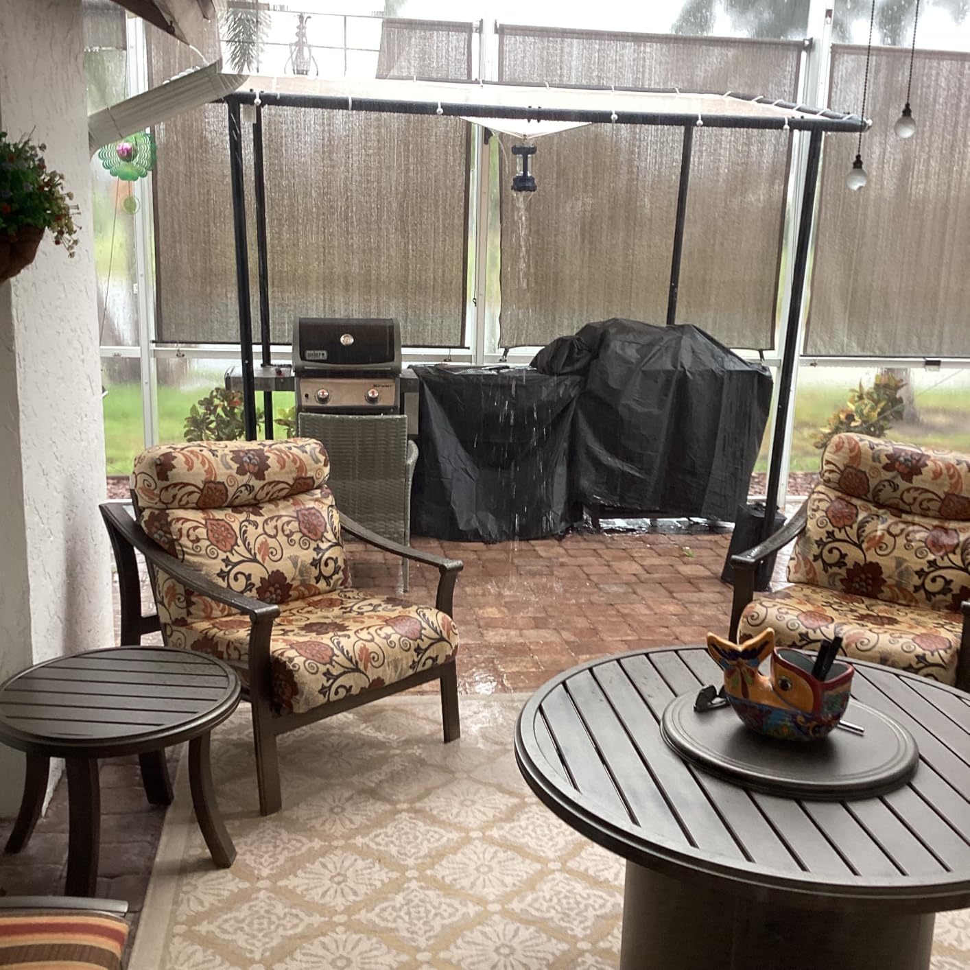 Aoxun 10x6 Lean to Gazebo Outdoor Pergola with Water Resistant & UV-Resistant, Wall-Mounted Canopy Sloped Roof Awning for Patio Backyard, Deck, or Garden Khaki customer photo 2
