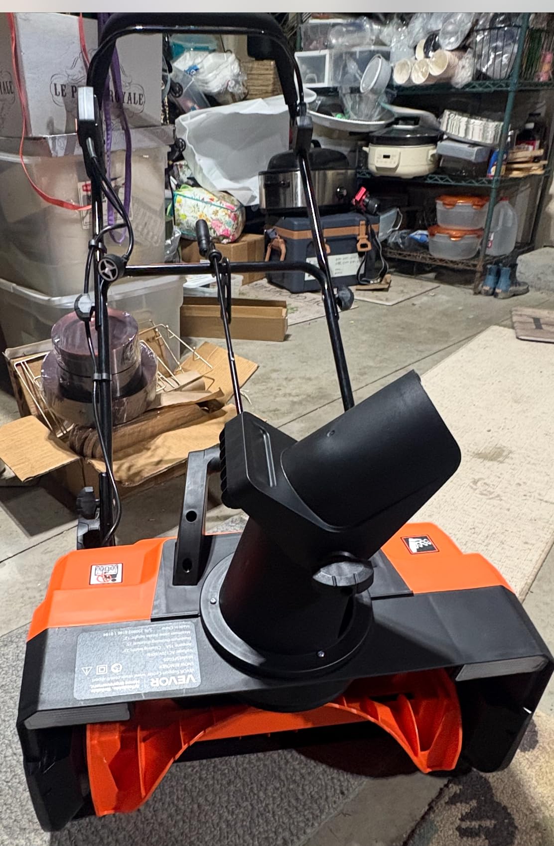 VEVOR Corded Electric Snow Blower, 23-inch 15A Snow Thrower with Dual LED Headlights & 180° Rotating Chute, 25FT Throwing Distance customer photo 2