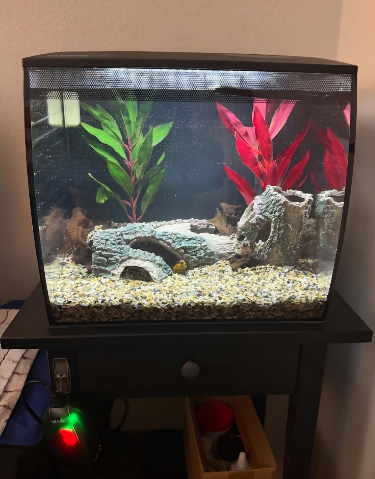 Fluval Flex 2.0 Aquarium Kit - Freshwater Fish Tank with Curved Glass - Includes 7500K LED Light, Lid and 3-Stage Filtration System (9 Gallon) customer photo 1