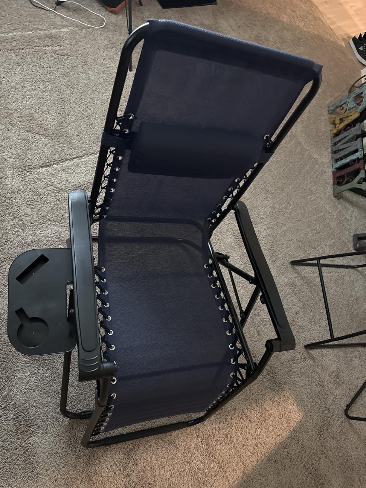NEWBULIG Zero Gravity Chairs Set of 2, Lounge Chair Folding Portable Adjustable Camping Recliner with Adjustable Pillow, Mesh Back, Cup Holder Trays Lawn Patio Chair for Pool Beach customer photo 1