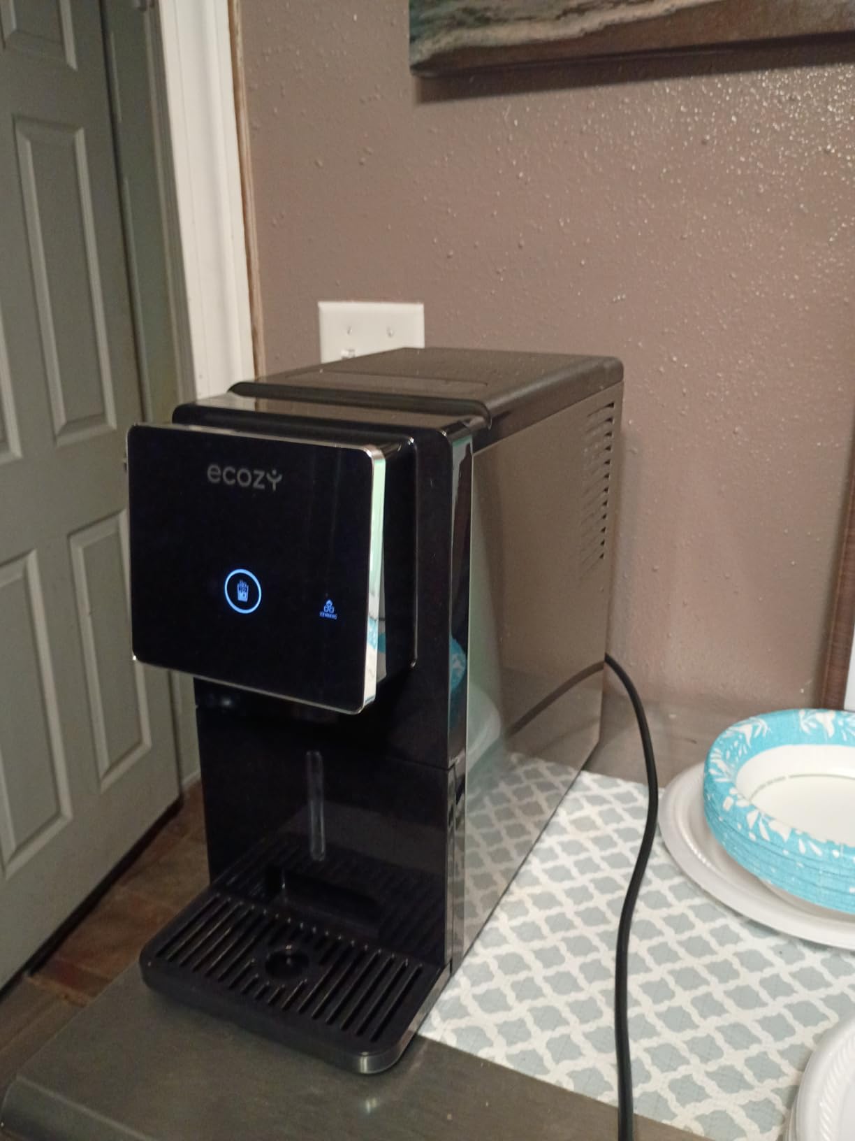ecozy Nugget Ice Makers Dispenser 40 lbs Per Day Pebble Sonic Ice Machine Countertop, Touch-Free Ice, Self-Cleaning, Mistalo Drop Slim for Home Kitchen Office customer photo 2