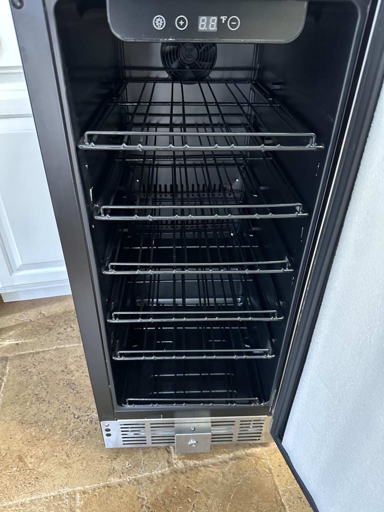 15 Inch Wine Fridge, 33 Bottle Dual Zone Wine Cooler Refrigerator with Glass Door, Built-In or Freestanding Wine Refrigerator with Digital Temperature Control, for Home, Bar, Office customer photo 1
