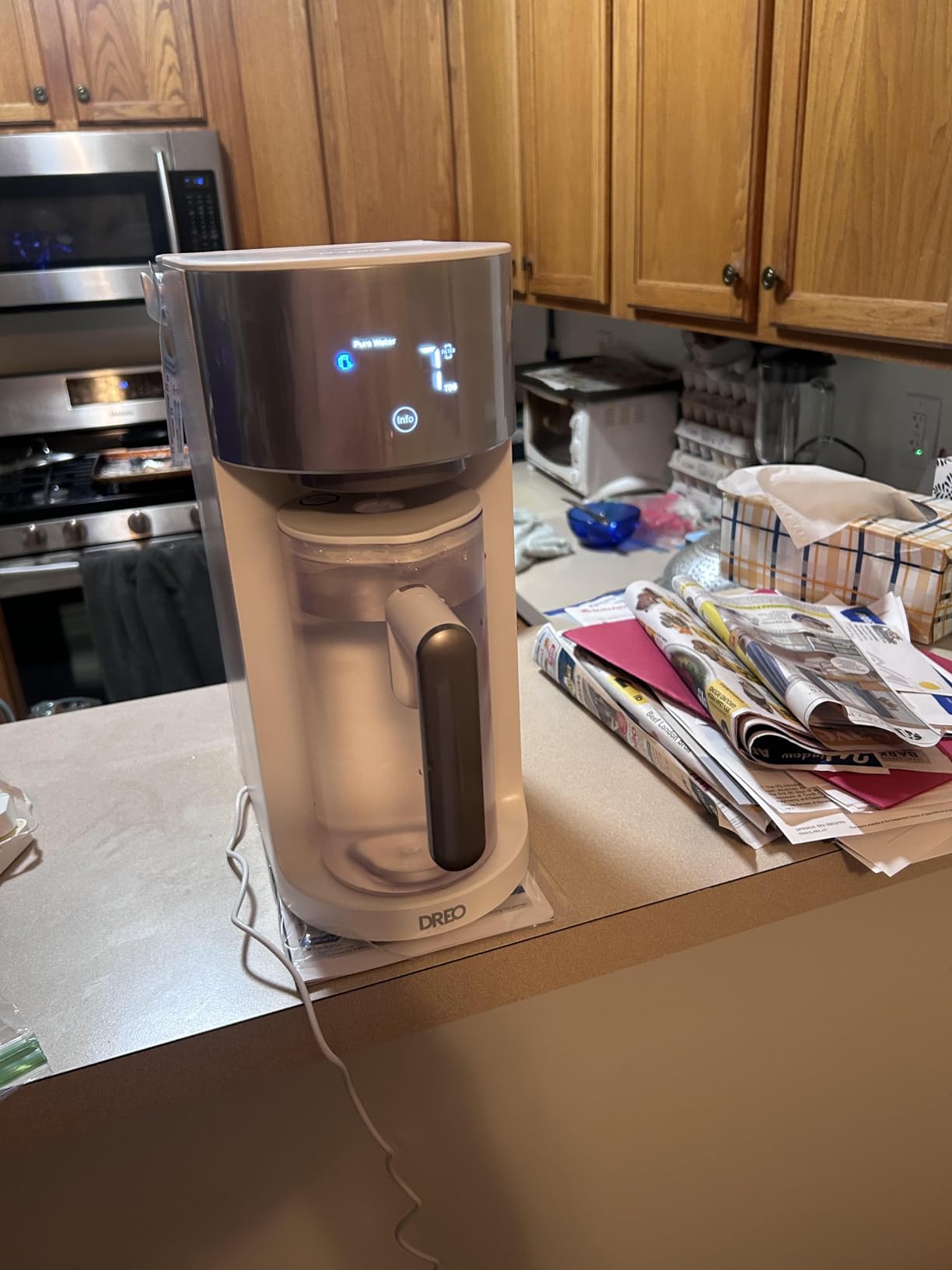 DREO Reverse Osmosis Water Filter Countertop, RO Filtration System, 3:1 Pure to Drain, TDS & Filter Life & Autofill Pitcher, Installation-Free, Self-Cleaning Water Purifier, RO Water Filter customer photo 2