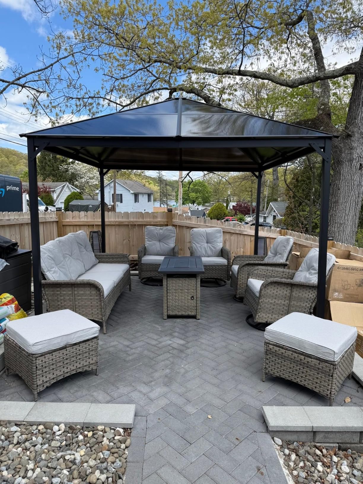 Aoxun 10-Piece Patio Furniture Set with 44