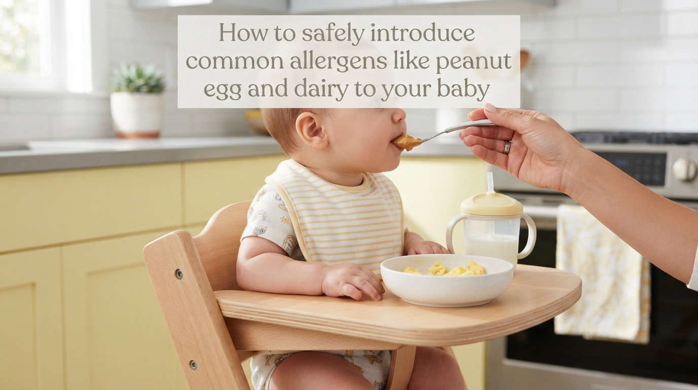 How to safely introduce common allergens like peanut egg and dairy to your baby