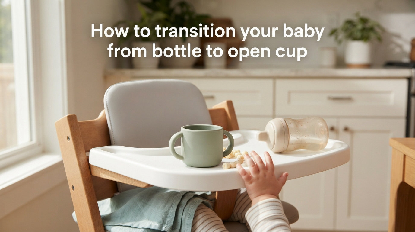 How to transition your baby from bottle to open cup