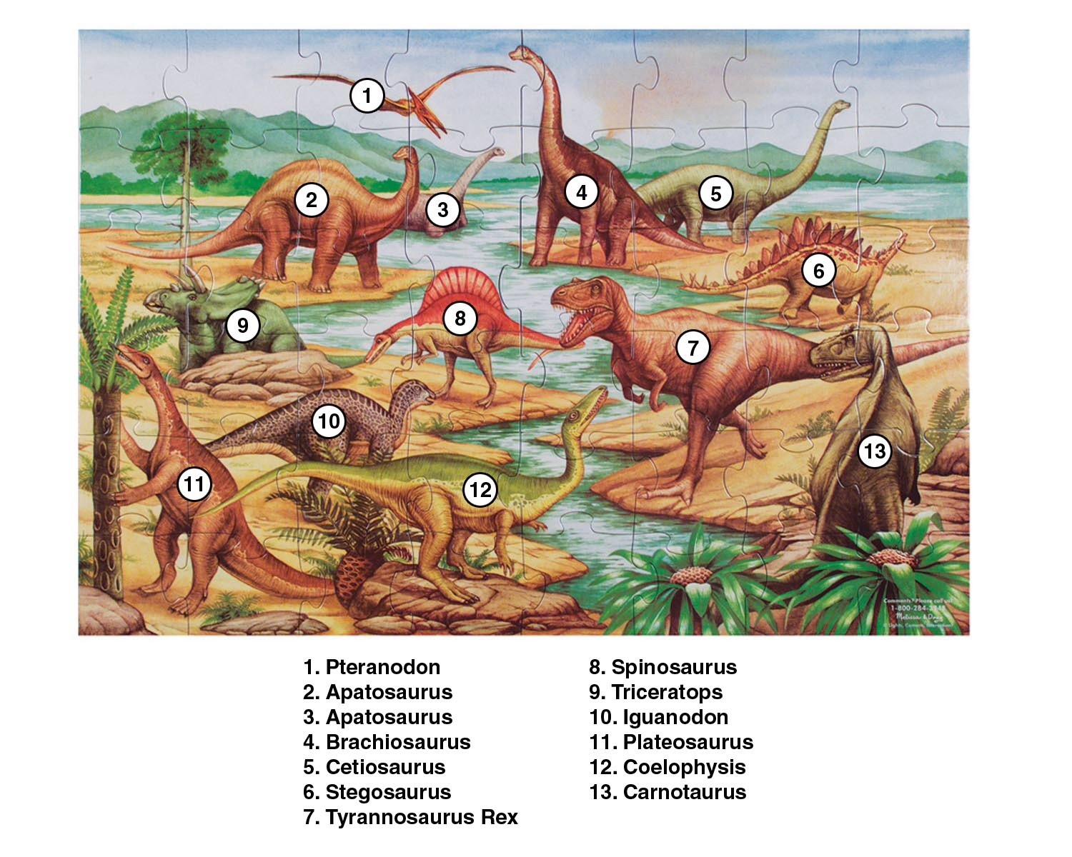 Melissa & Doug Dinosaurs Floor Puzzle - 48 Pieces (2 Feet x 3 Feet Assembled) - FSC Certified customer photo 1