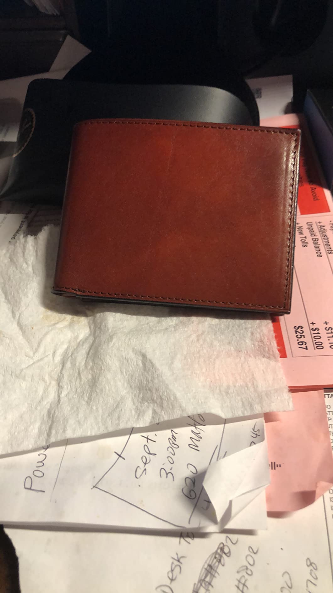Bosca Men's Old Leather Bifold Wallet with ID Window and Card Slots - Italian Leather, Durable and Stylish, Black customer photo 1