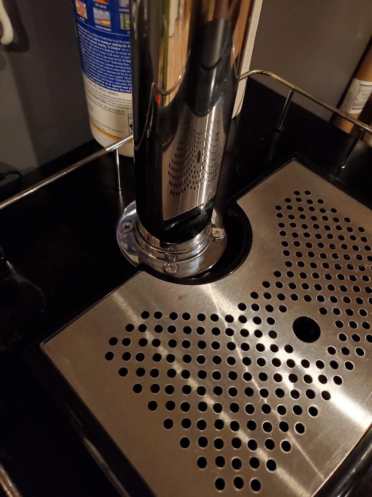 Single Tap Chrome Draft Beer Kegerator Tower - 2 1/2 inch Diameter customer photo 1
