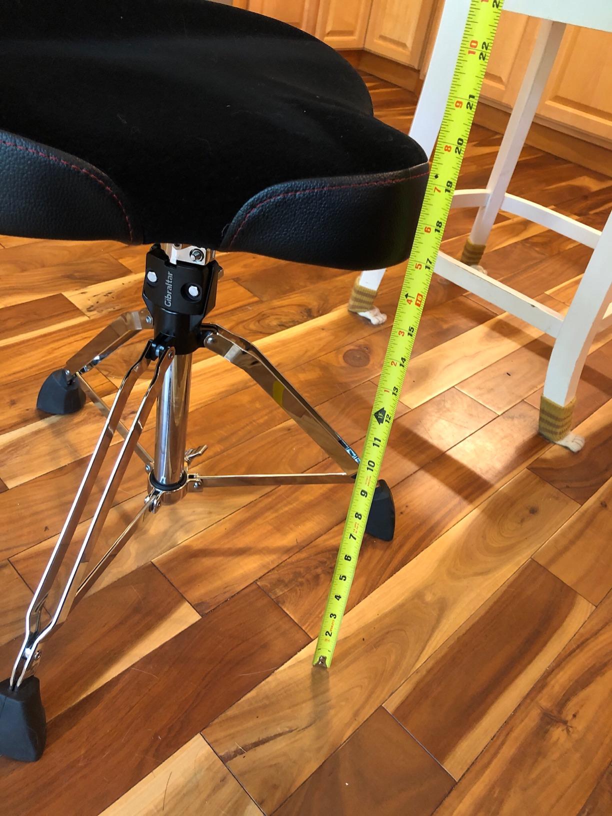 Gibraltar Drum Throne with Adjustable Height Motorcycle Seat & Backrest, Double-Braced Drum Stool, Comfortable Supportive Cushion for Drummers, Studio or Stage Use (9608MB) customer photo 1