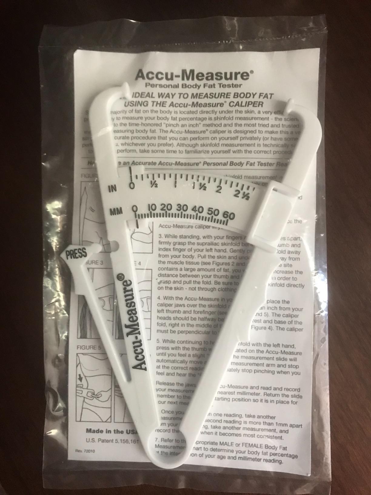 Accu-Measure Fitness 3000 Body Fat Caliper | Skinfold measurement tool, simple self-testing design, fitness tracking at home or with a personal trainer, skinfold calipers customer photo 1