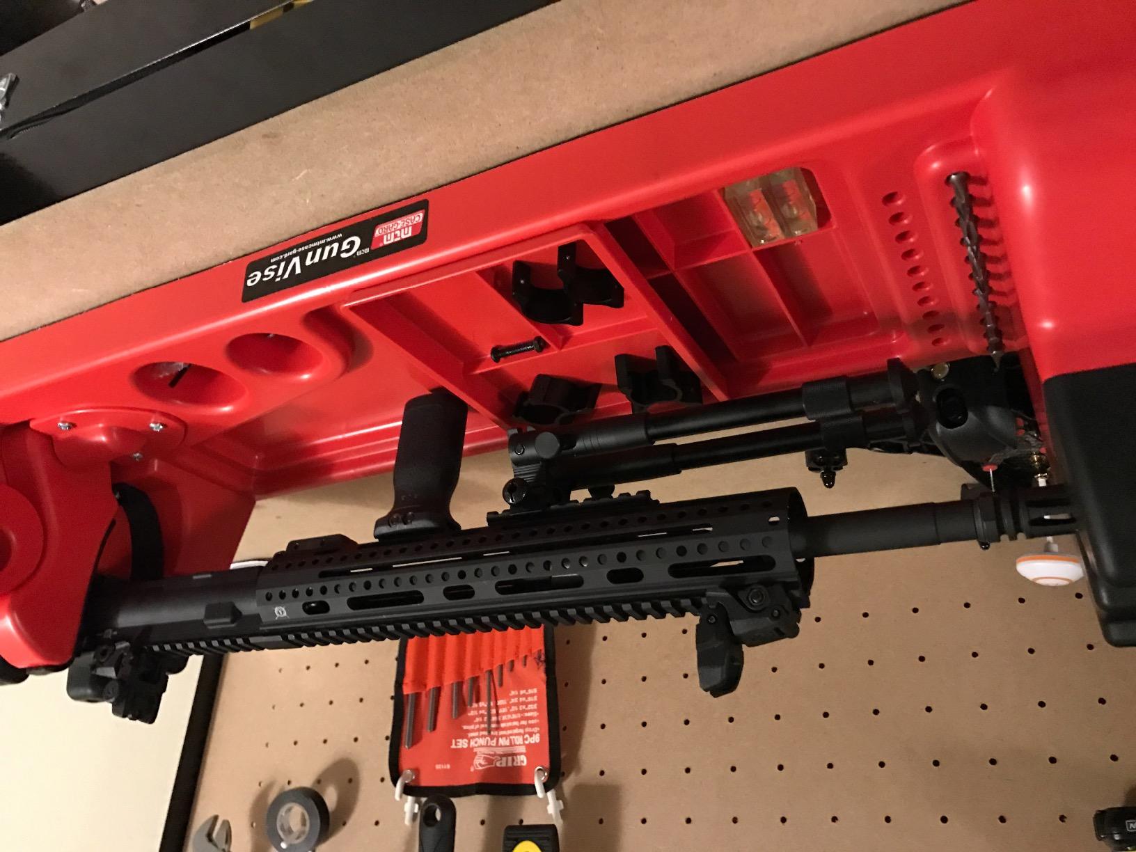 MTM GV30 Gun Vise for Gunsmithing work and Cleaning Kit, Free Standing, 11 Compartments, USA Made, Red customer photo 2