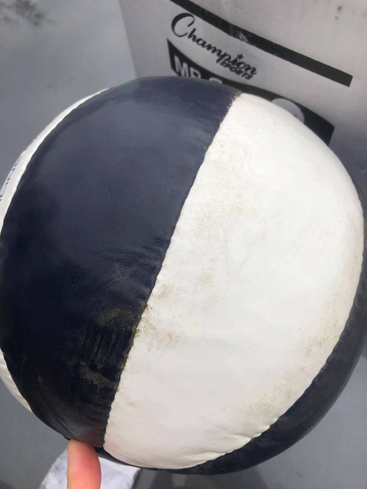 Champion Sports Leather Medicine Balls - Durable Weighted Balls for Strength, Core & Conditioning Training customer photo 2
