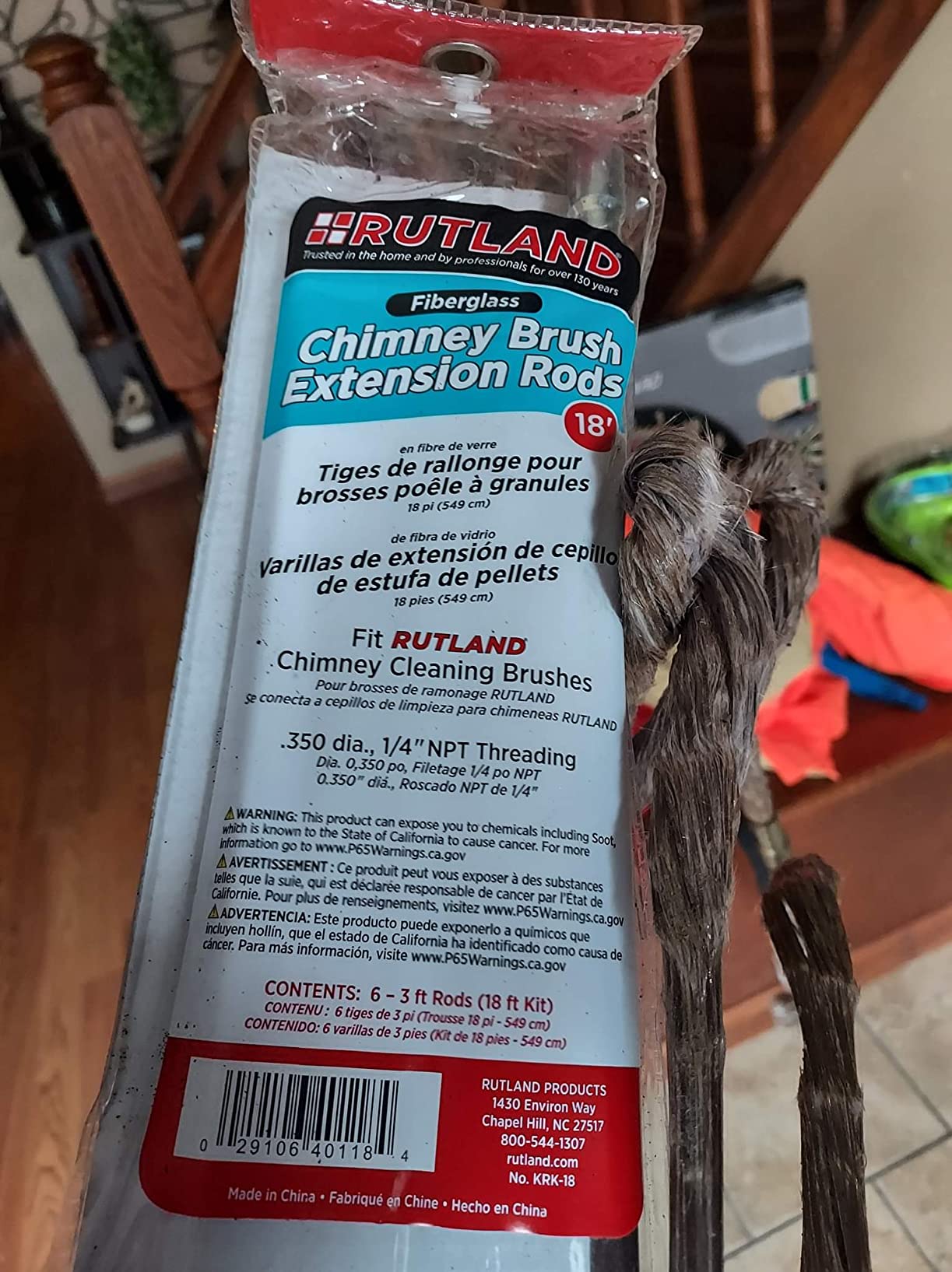 Rutland KRK-18 Fiberglass Chimney Brush Rod Kit customer photo 1