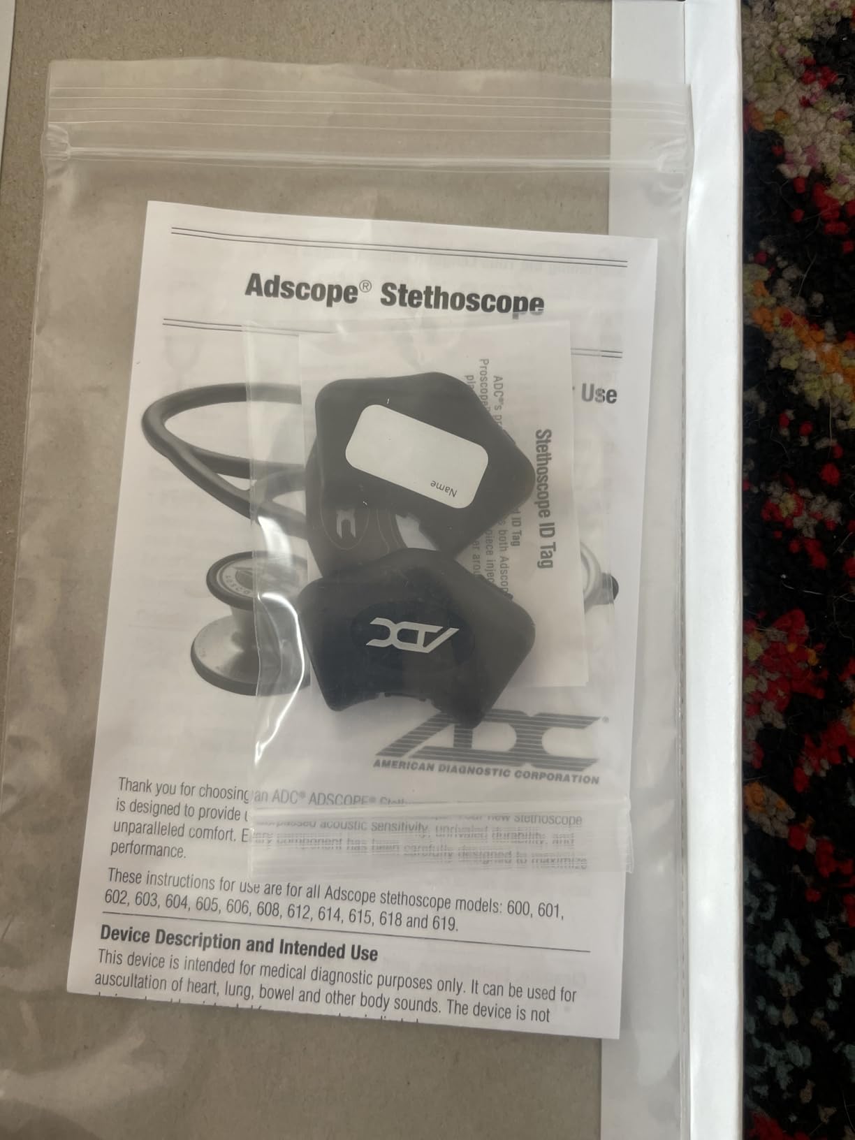 ADC Adscope 603 Diagnostic Clinician Stethoscope, AFD Tunable Technology | Our most popular acoustic stethoscope with a classic diaphragm and bell design. Ideal for clinicians and students. customer photo 2