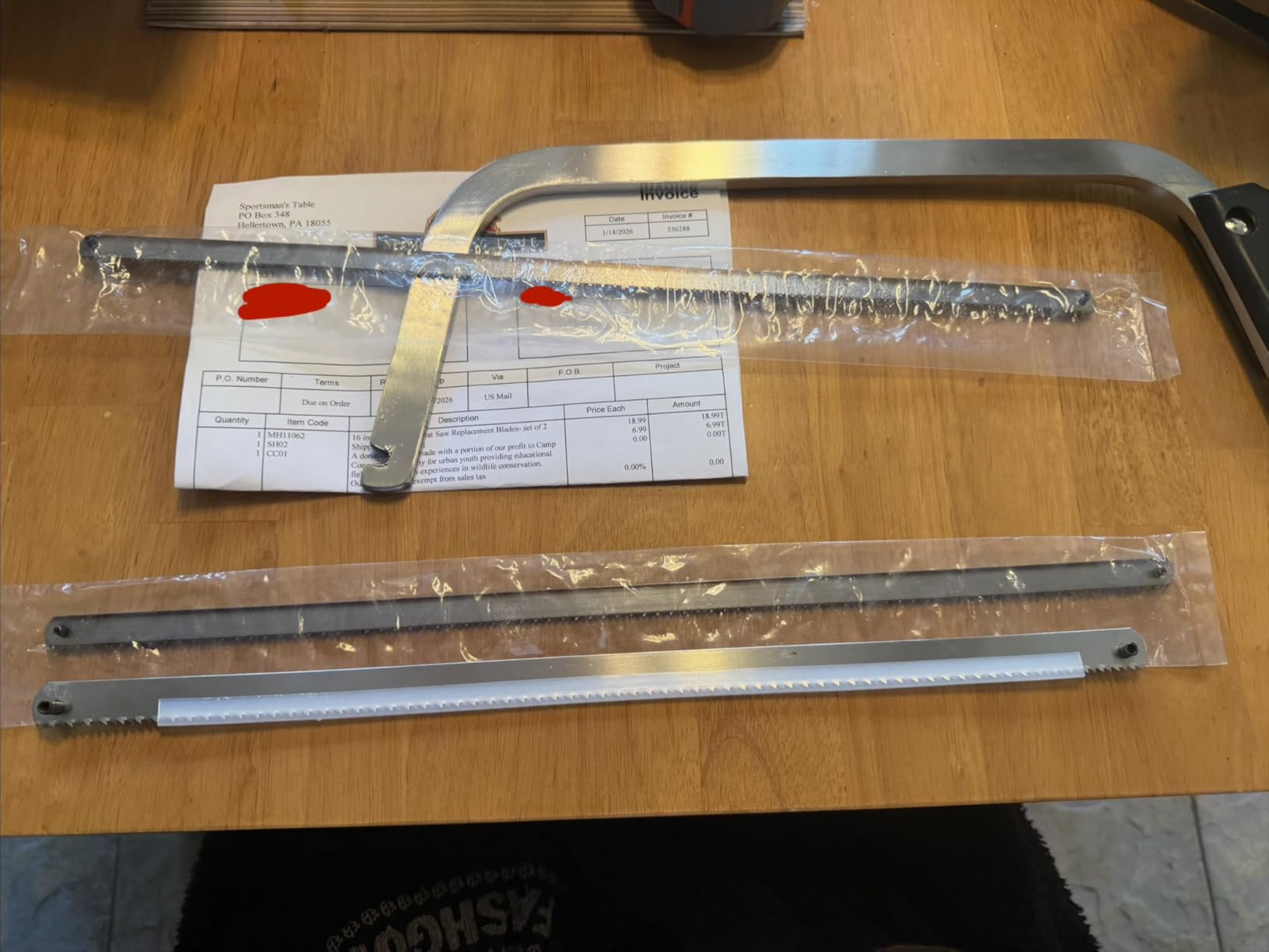 Weston Butcher Meat and Bone Saw with 22 Inch Stainless Steel Serrated Blade with Quick Release Handle (47-2201) customer photo 2