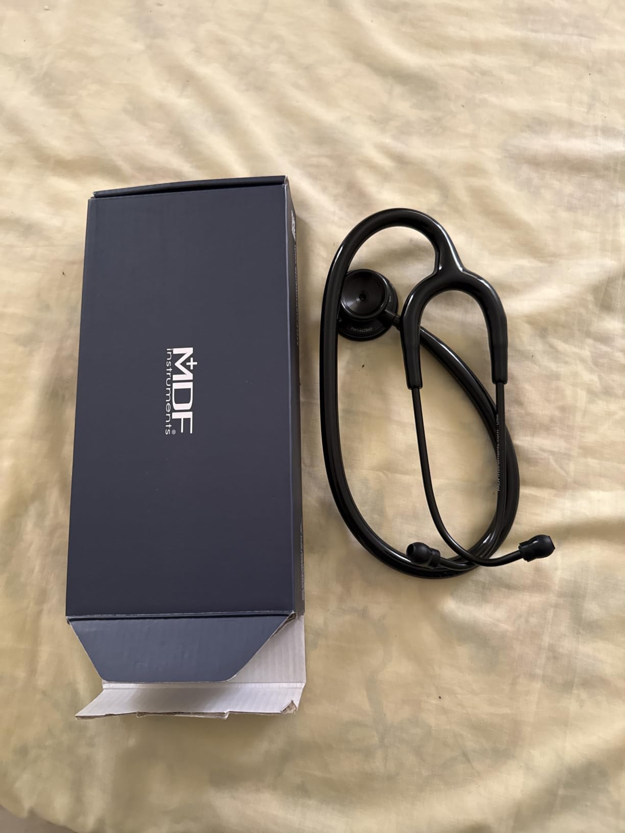MDF Instruments, Acoustica Lightweight Stethoscope for Doctors, Nurses, Students, Home Health Use, Dual Head, Black Tube, Black Chestpiece-Headset, MDF747XPBO customer photo 2