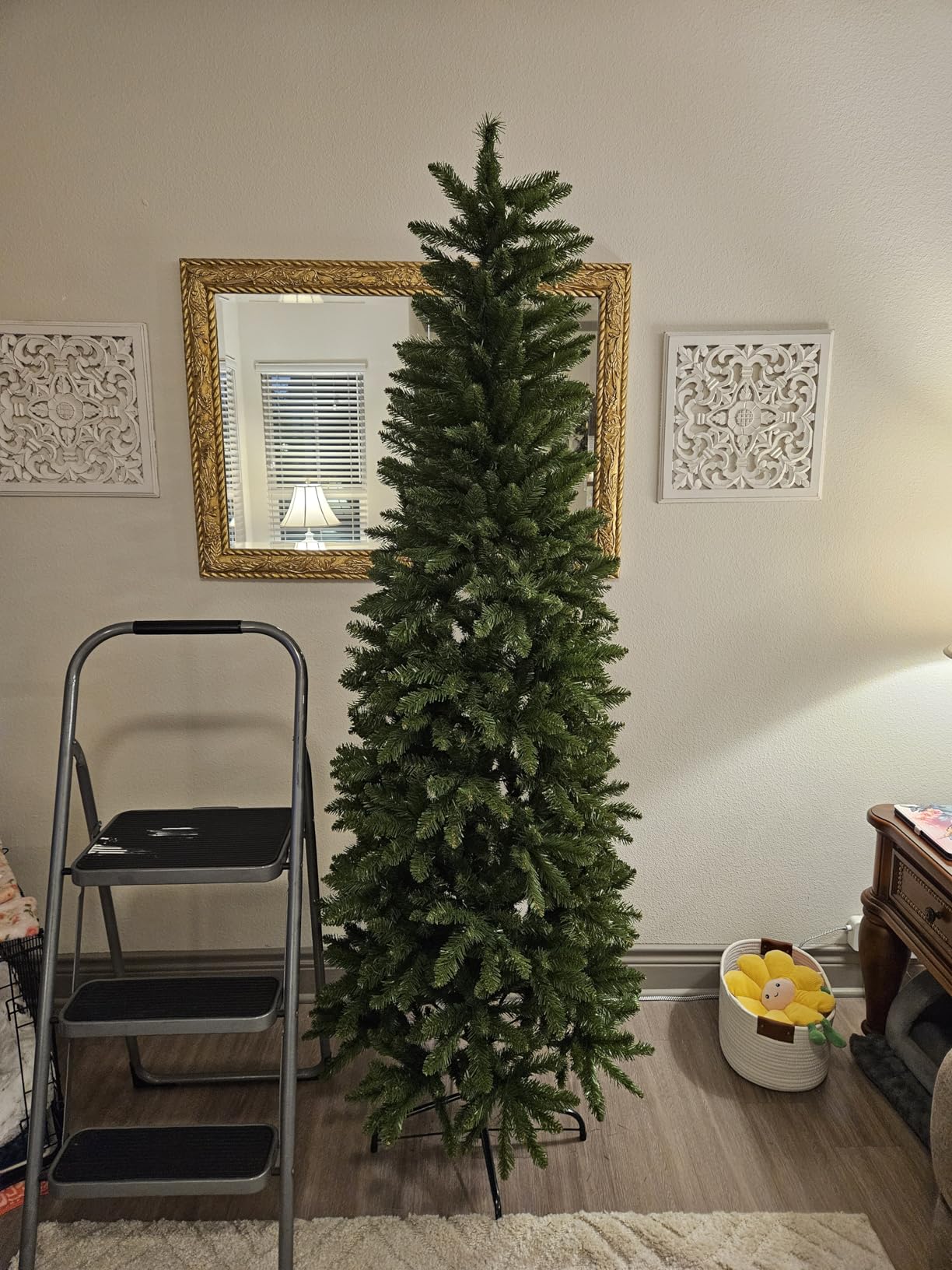 National Tree Company 7ft Unlit Kingswood Fir Slim Christmas Tree | 892 Tips, Includes Stand, Artificial, Green customer photo 1