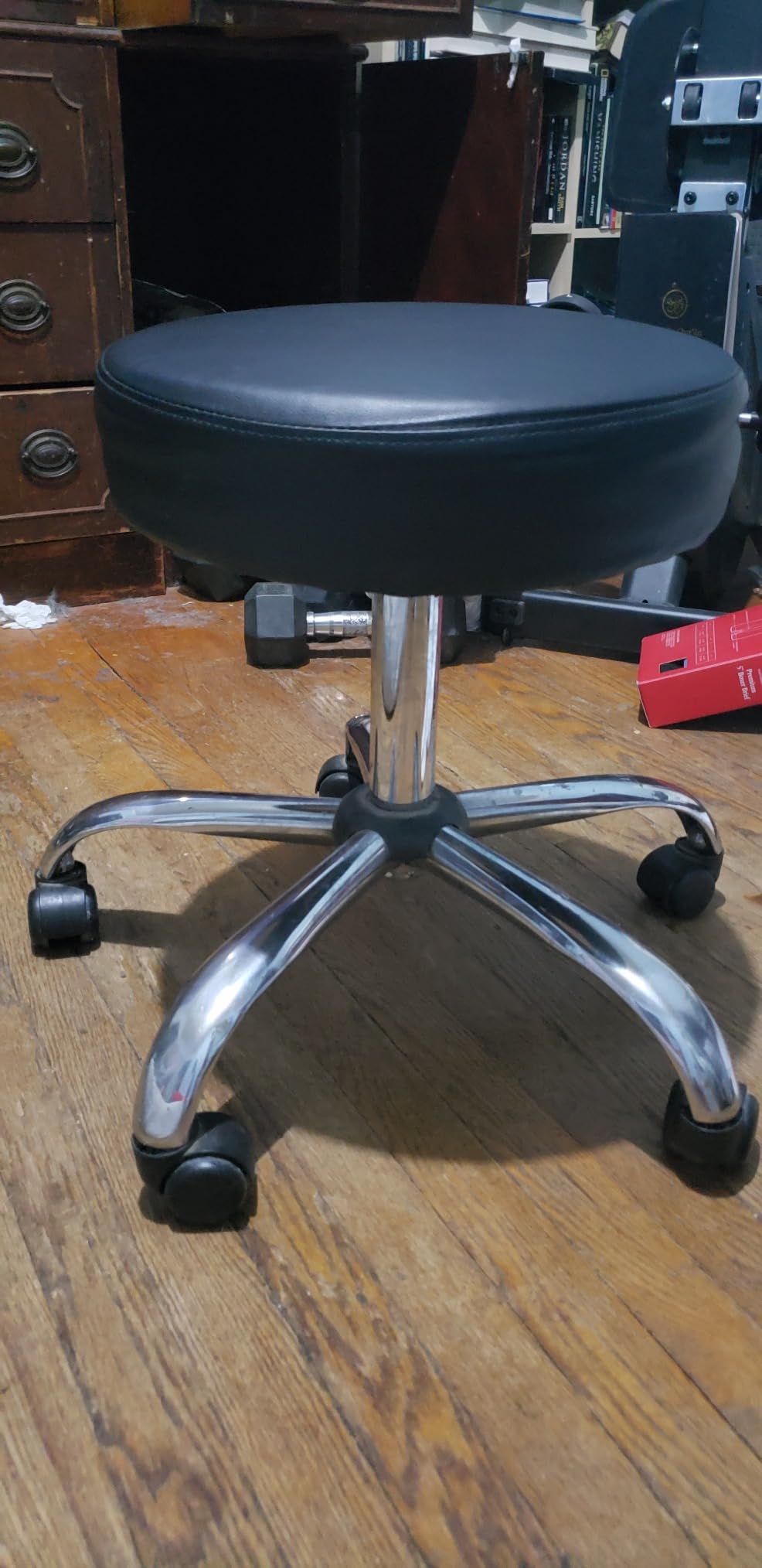 Boss Office Products Antimicrobial Vinyl Medical Spa Stool in Black customer photo 2
