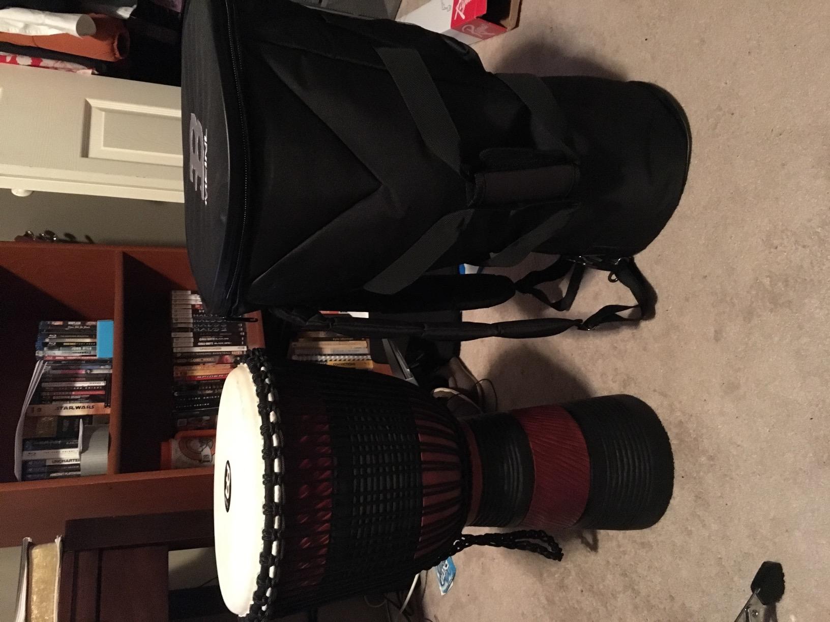 Meinl Percussion ADJ3-L+BAG African Style Rope Tuned 12-Inch Wood Djembe with Bag, Brown/Black customer photo 2