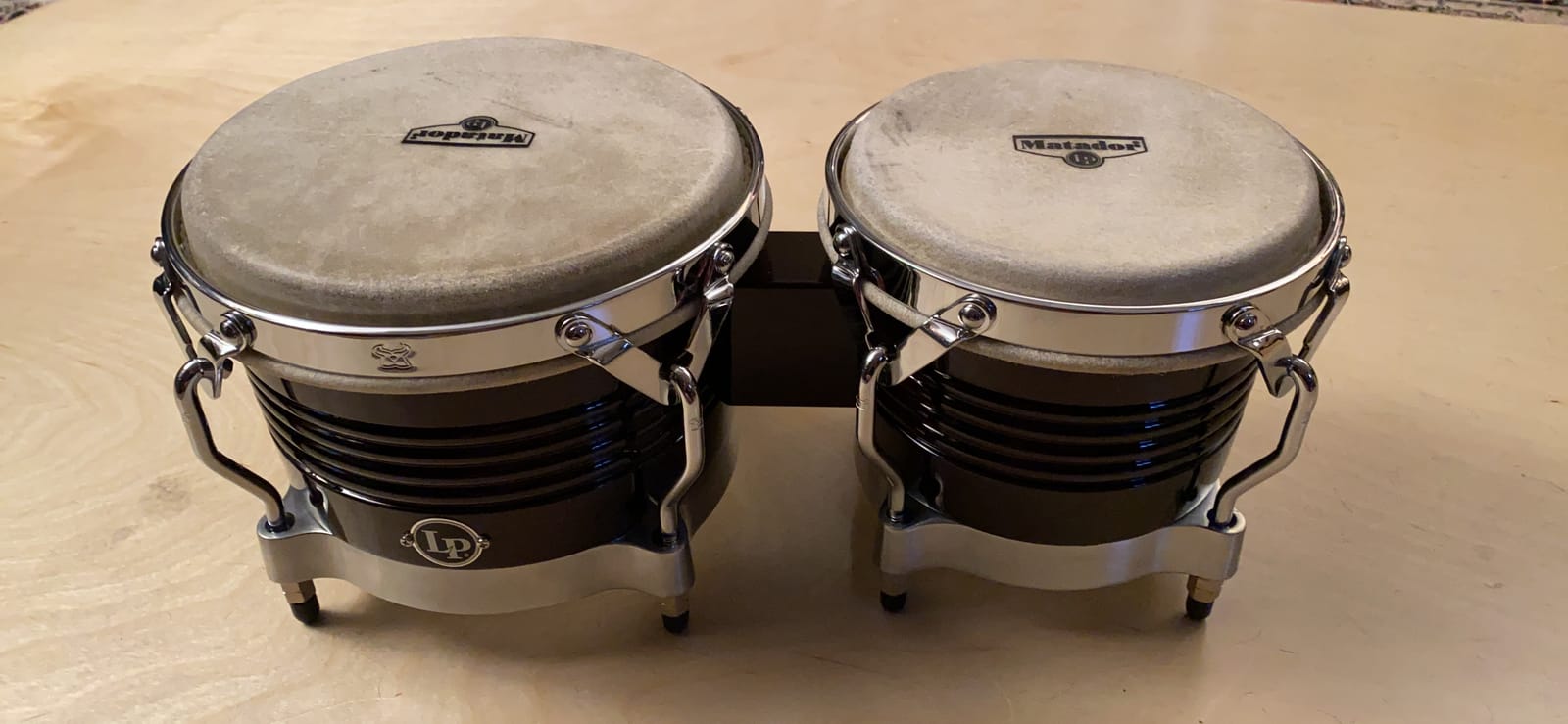 Latin Percussion M201 LP Matador Wood Bongos - Dark Brown/Chrome 8.625-inch customer photo 2