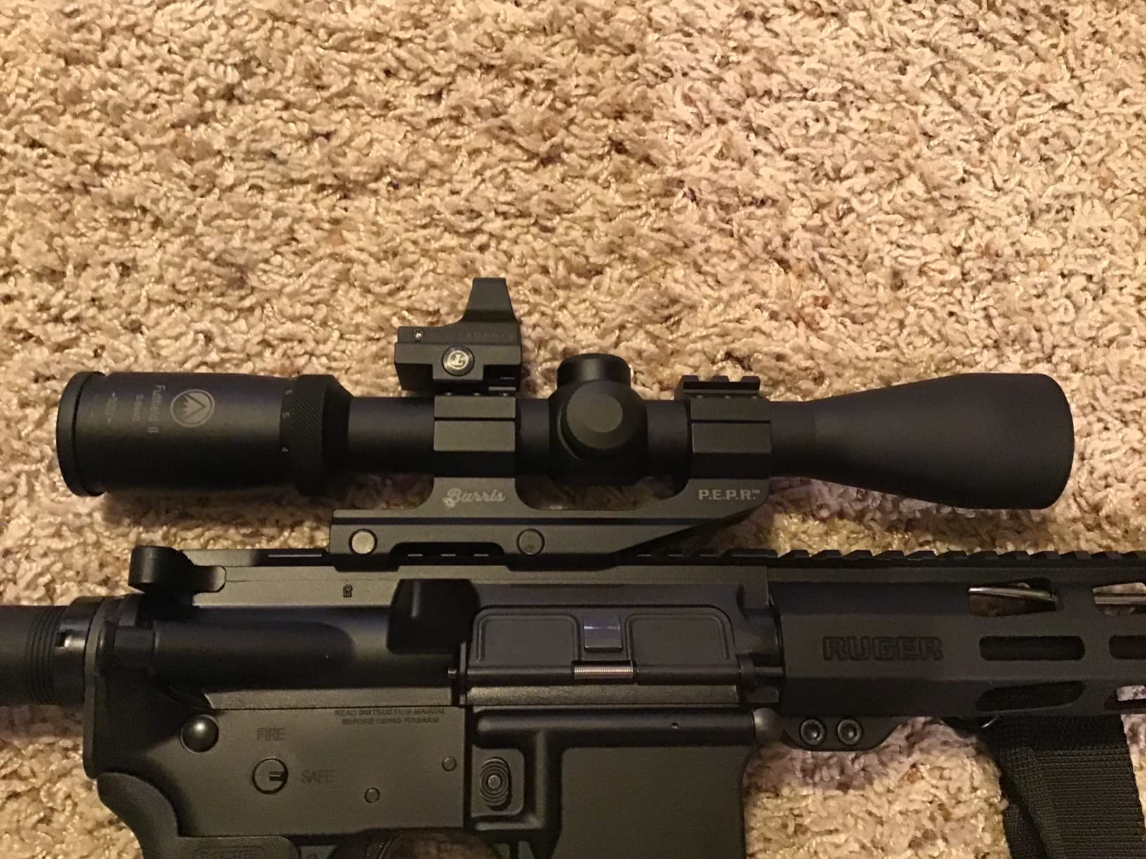 Burris Optics P.E.P.R. Scope Mount, Includes Both Smooth and Picatinny Ring Tops, 30mm, Standard Attach, BLACK (410341) customer photo 1