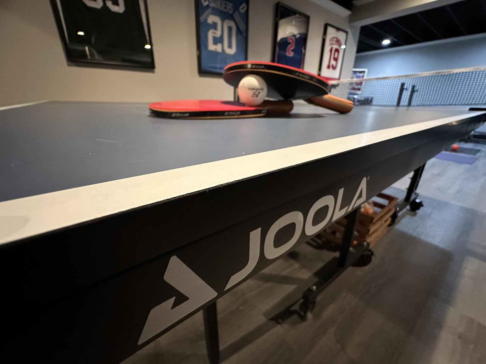 JOOLA Inside Professional MDF Indoor Ping Pong Table with Quick Clamp Table Tennis Net and Post Set - 10 Minute Easy Assembly - Tournament Quality - Foldable with Single Player Playback Mode customer photo 1