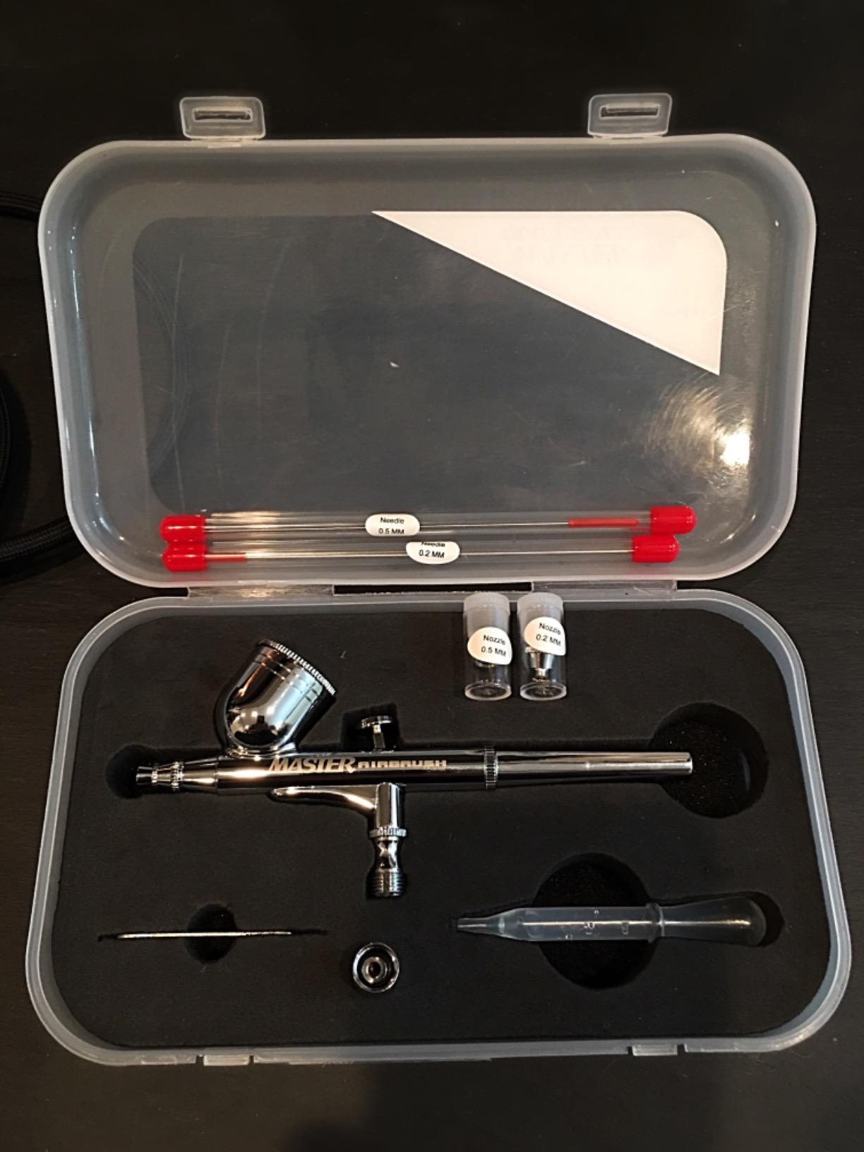Master Airbrush Cool Runner II Dual Fan Airbrush and Compressor Kit with Gravity Air Brush with 3 Tips (0.2, 0.3 & 0.5mm Nozzle Tip), Compressor with Tank - Air Brush Kit for Beginners & Professionals customer photo 2