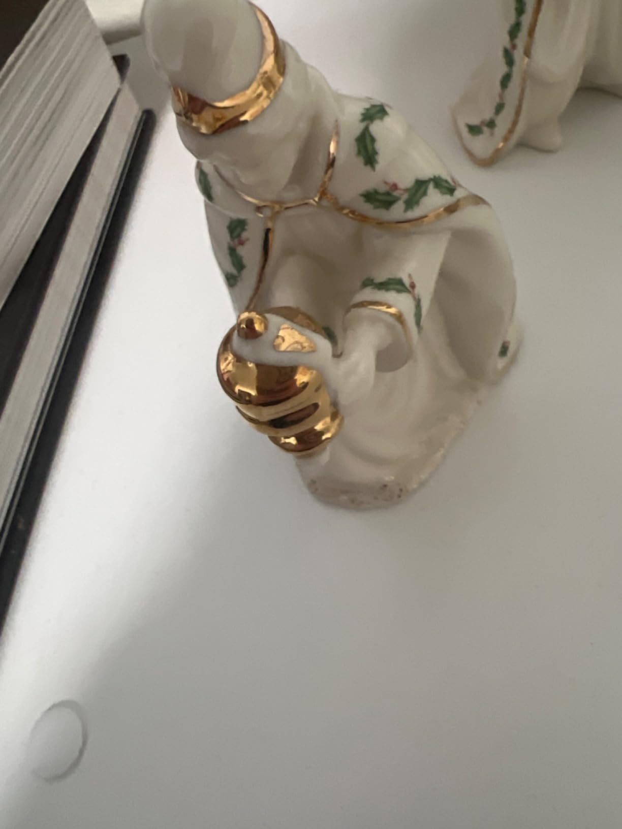 Lenox Holiday Christmas 7-Piece Mini Nativity Set | ivory porcelain with 24k gold accents | 4 inch height each | nativity scene keepsake gift for christmas customer photo 2