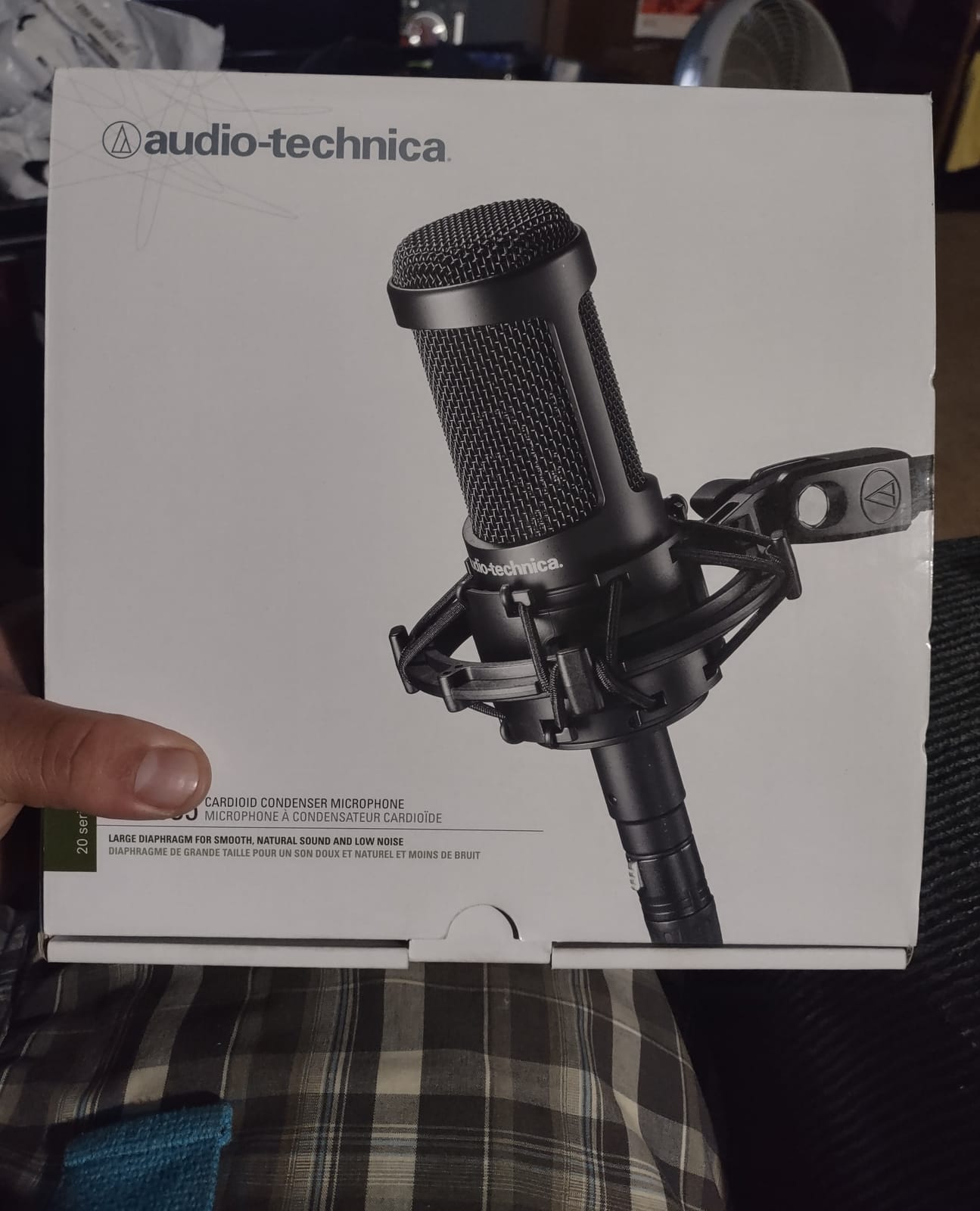 Audio-Technica AT2035 Cardioid Condenser Microphone, Perfect for Studio, Podcasting & Streaming, XLR Output, Includes Custom Shock Mount customer photo 2