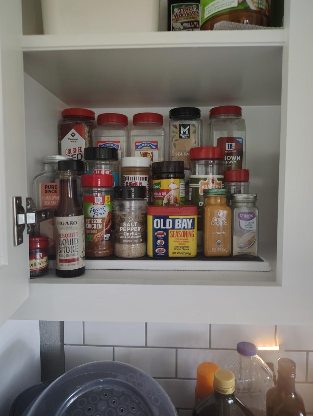 Copco 3-Tier Spice Rack Organizer for Cabinet - 15 Inch Non-Skid Pantry Organizer and Storage Shelf for Spices, Canned Goods, Seasonings - White and Gray Kitchen Cabinet Organizer customer photo 1