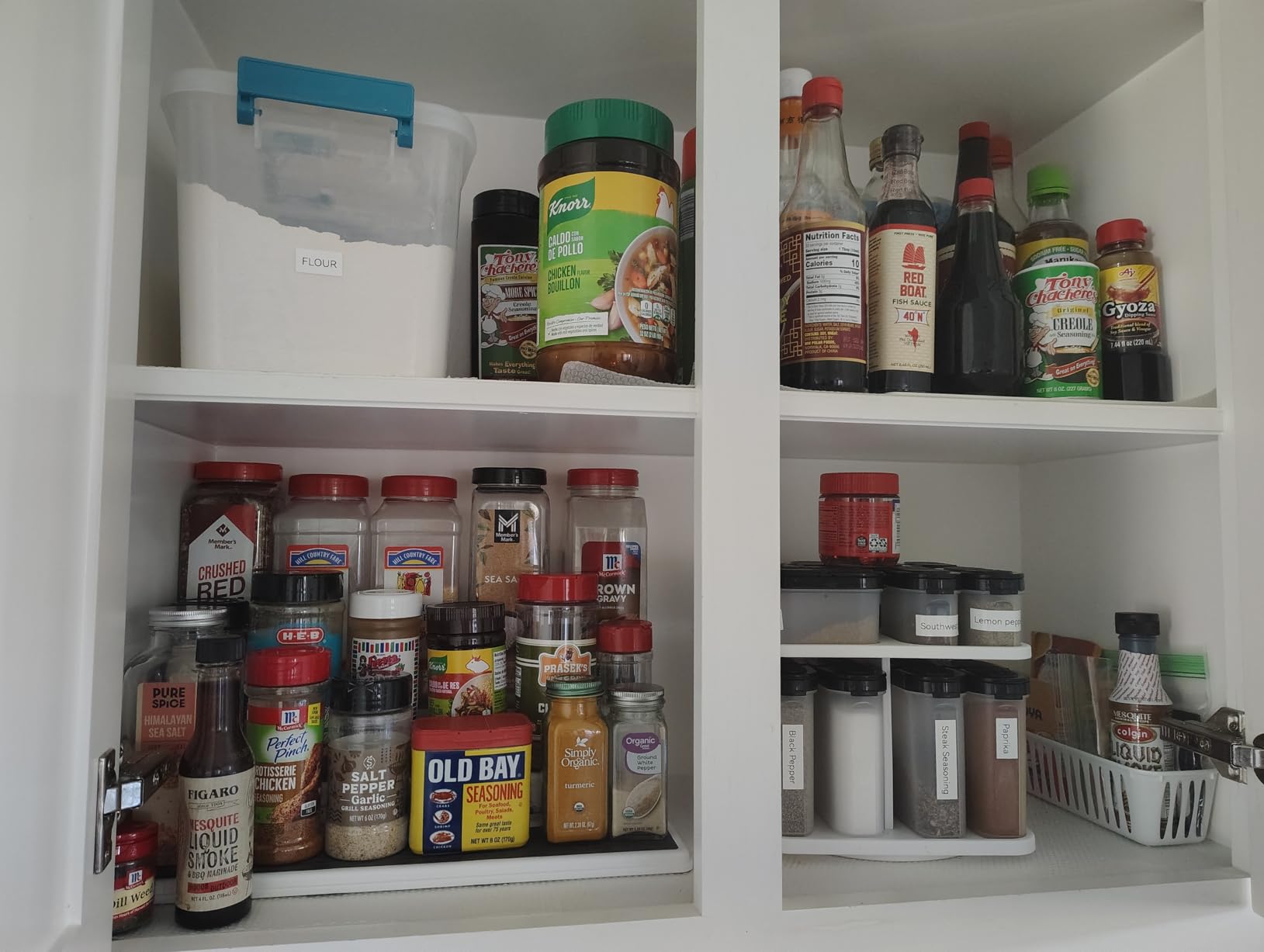 Copco 3-Tier Spice Rack Organizer for Cabinet - 15 Inch Non-Skid Pantry Organizer and Storage Shelf for Spices, Canned Goods, Seasonings - White and Gray Kitchen Cabinet Organizer customer photo 2