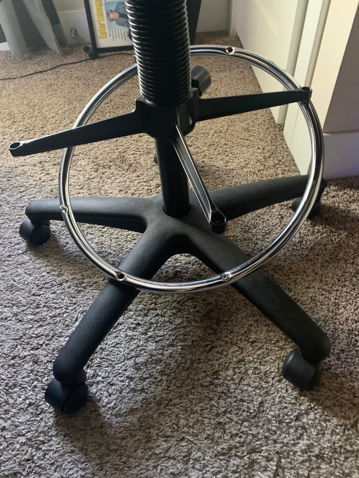 Office Star DC Series Deluxe Breathable Mesh Back Ergonomic Drafting Chair with Lumbar Support and Adjustable Footring, Black Fabric customer photo 1