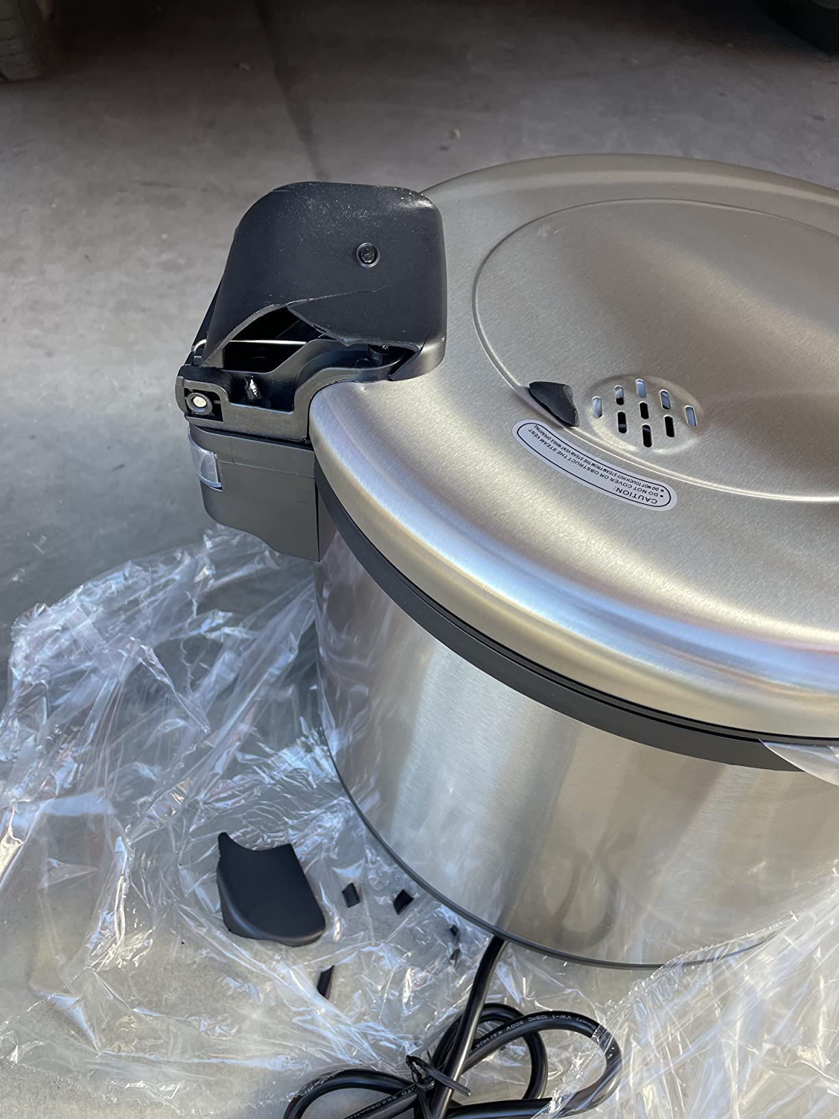 Aroma Housewares 60-Cup (Cooked) (30-Cup UNCOOKED) Commercial Rice Cooker, Stainless Steel Exterior (ARC-1130S), Silver customer photo 2