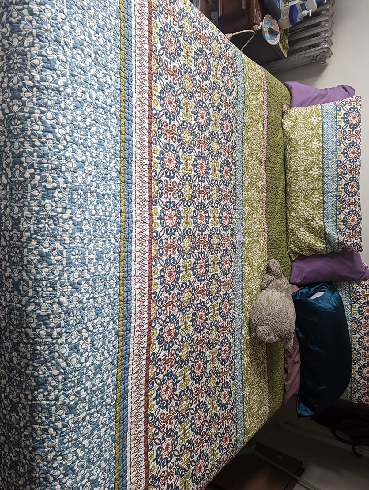 Greenland Home 100% Cotton Fashion Quilt Collection, Prewashed, Reversible Quilt Set, 3-Piece Full/Queen, Katy customer photo 2
