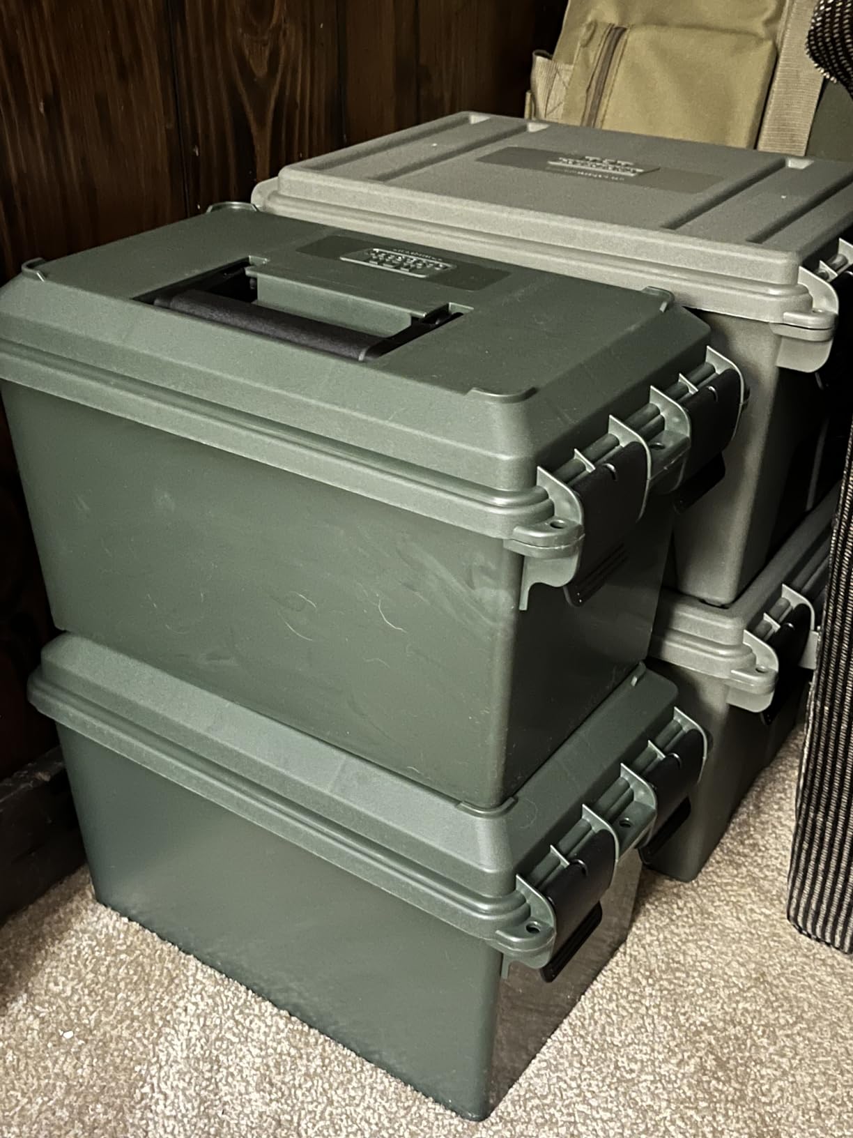 MTM AC11 Ammo Can for Bulk Ammo, Lockable, Water-Resistant, Heavy-Duty Dual Latches, Double Padlock Tabs, USA Made, Forest Green customer photo 1