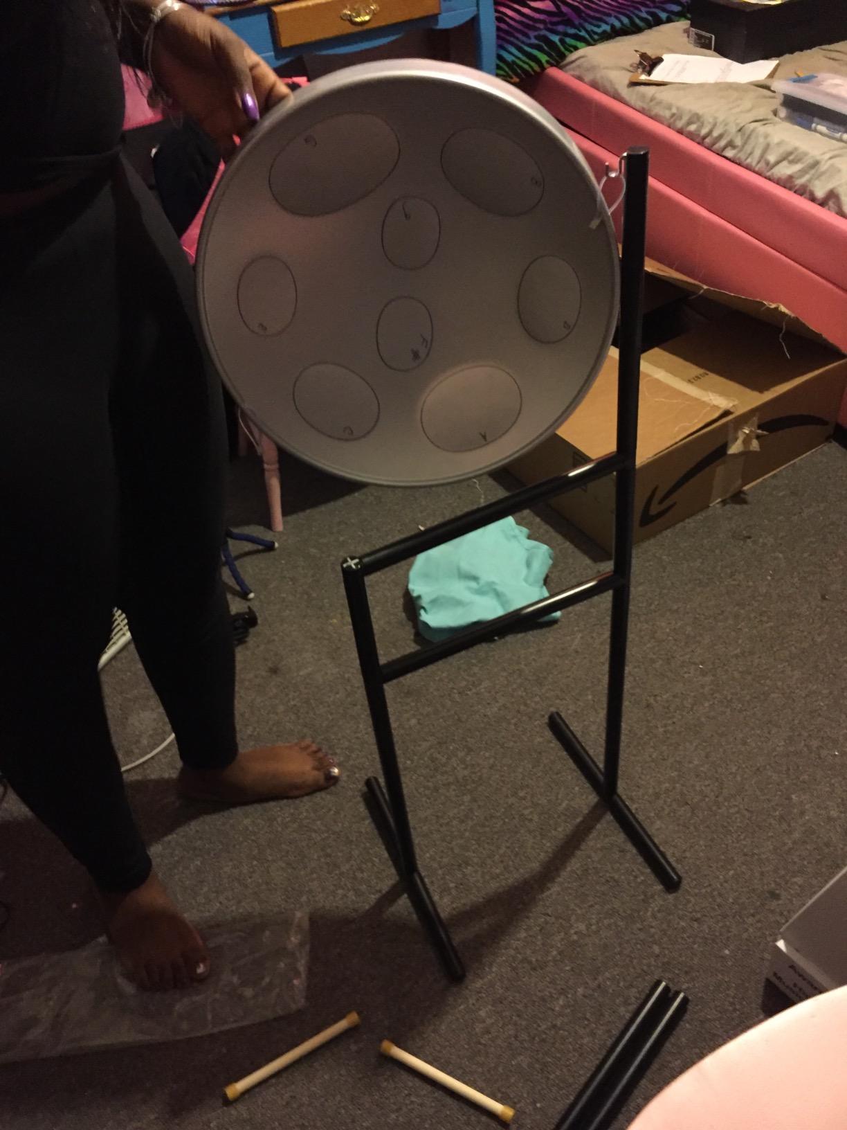 Jumbie Jam Authentic Steel Drum Steel Finish with Tube Floor Stand customer photo 2