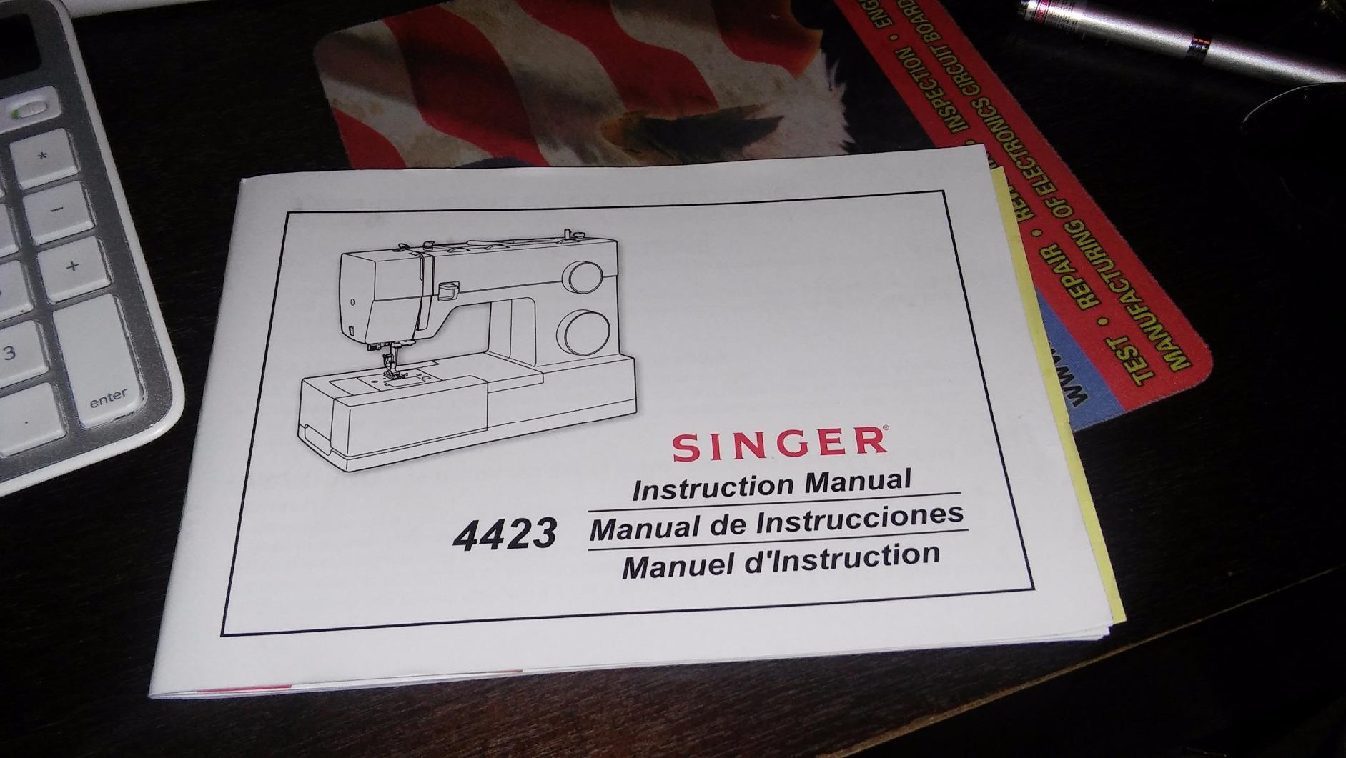 SINGER 4423 (Grey) High Speed Heavy Duty Sewing Machine with Accessory Kit | 23 stitches deliver 97 applications, 50% more power for denim and canvas, 1100 stitches/min, metal frame, 1-step buttonhole customer photo 2