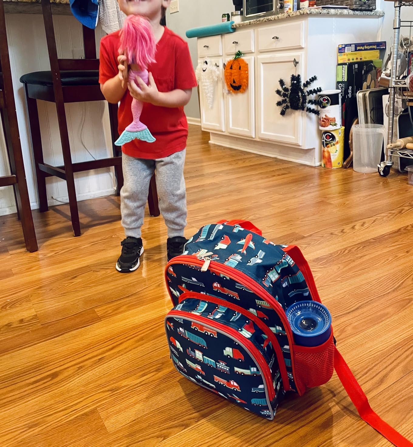 Wildkin 12 Inch Toddler Backpack for Kids, Trains, Planes, and Trucks customer photo 2