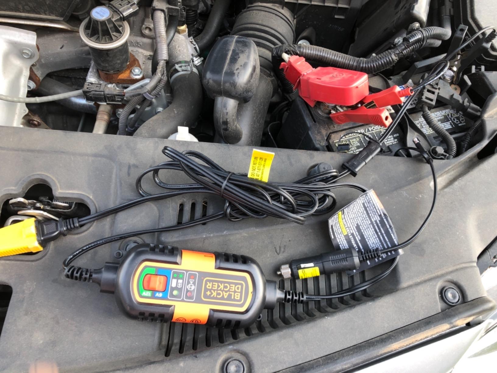 Black+Decker BM3B Fully Automatic 6V/12V Battery Charger/Maintainer with Cable Clamps and O-Ring Terminals, 1.5 Amp customer photo 1